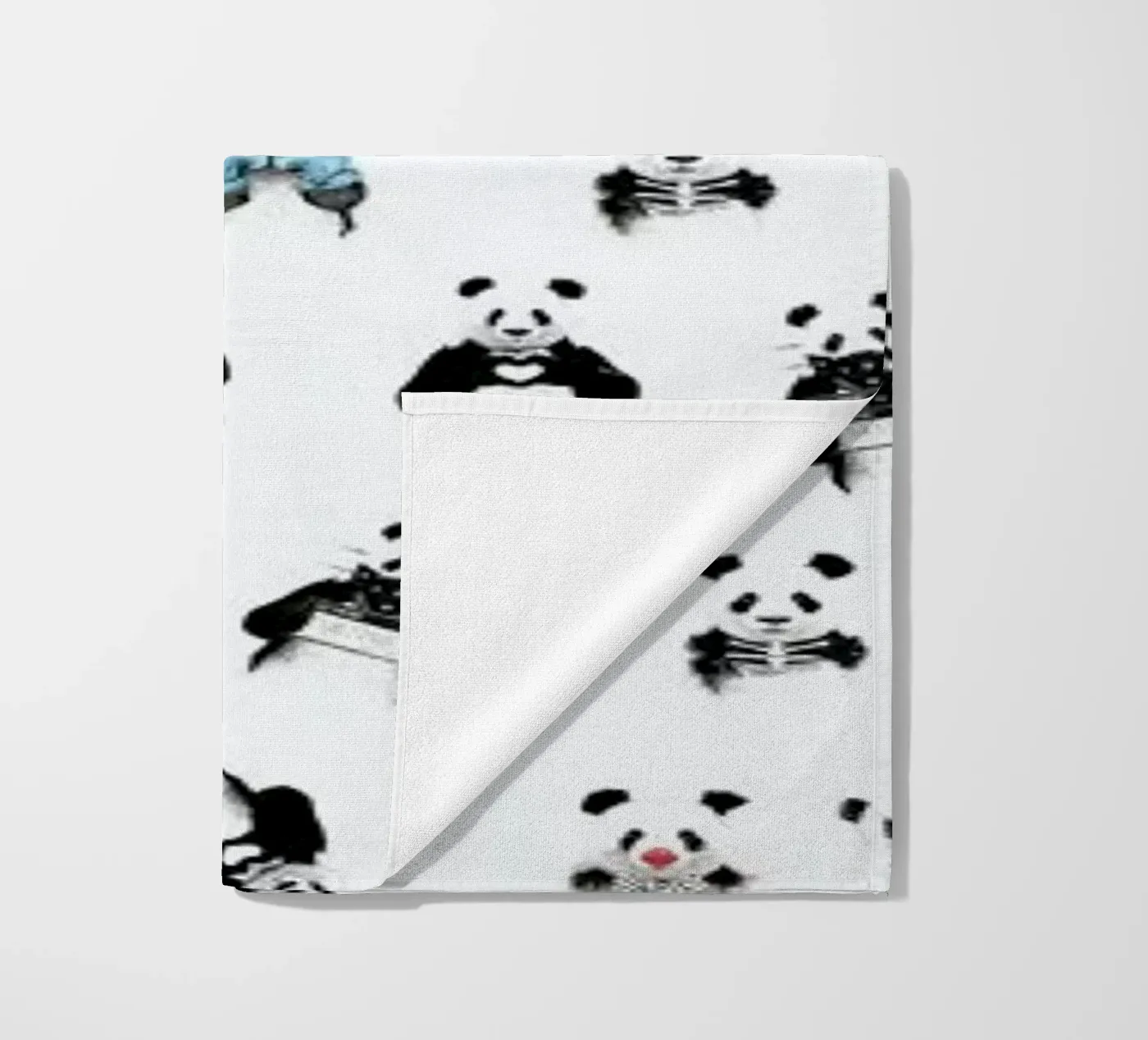 Panda Pattern beach towel by Balazs Solti