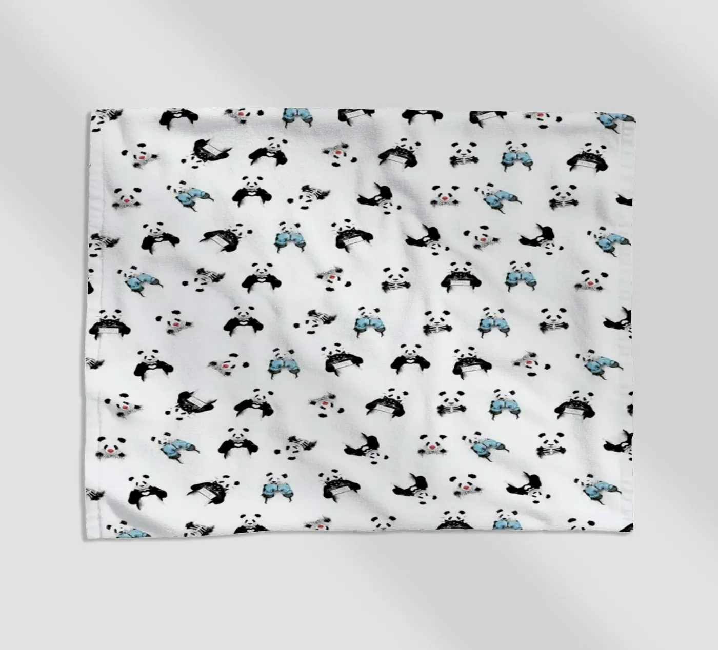 Panda Pattern beach towel by Balazs Solti