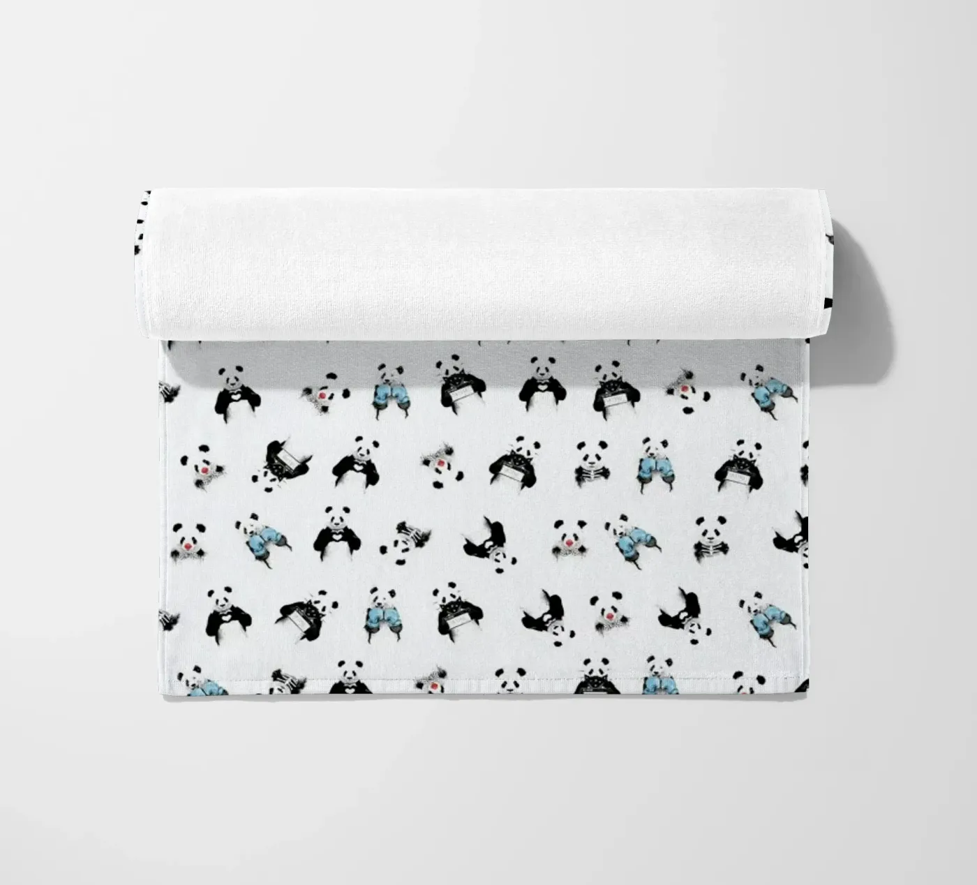 Panda Pattern beach towel by Balazs Solti