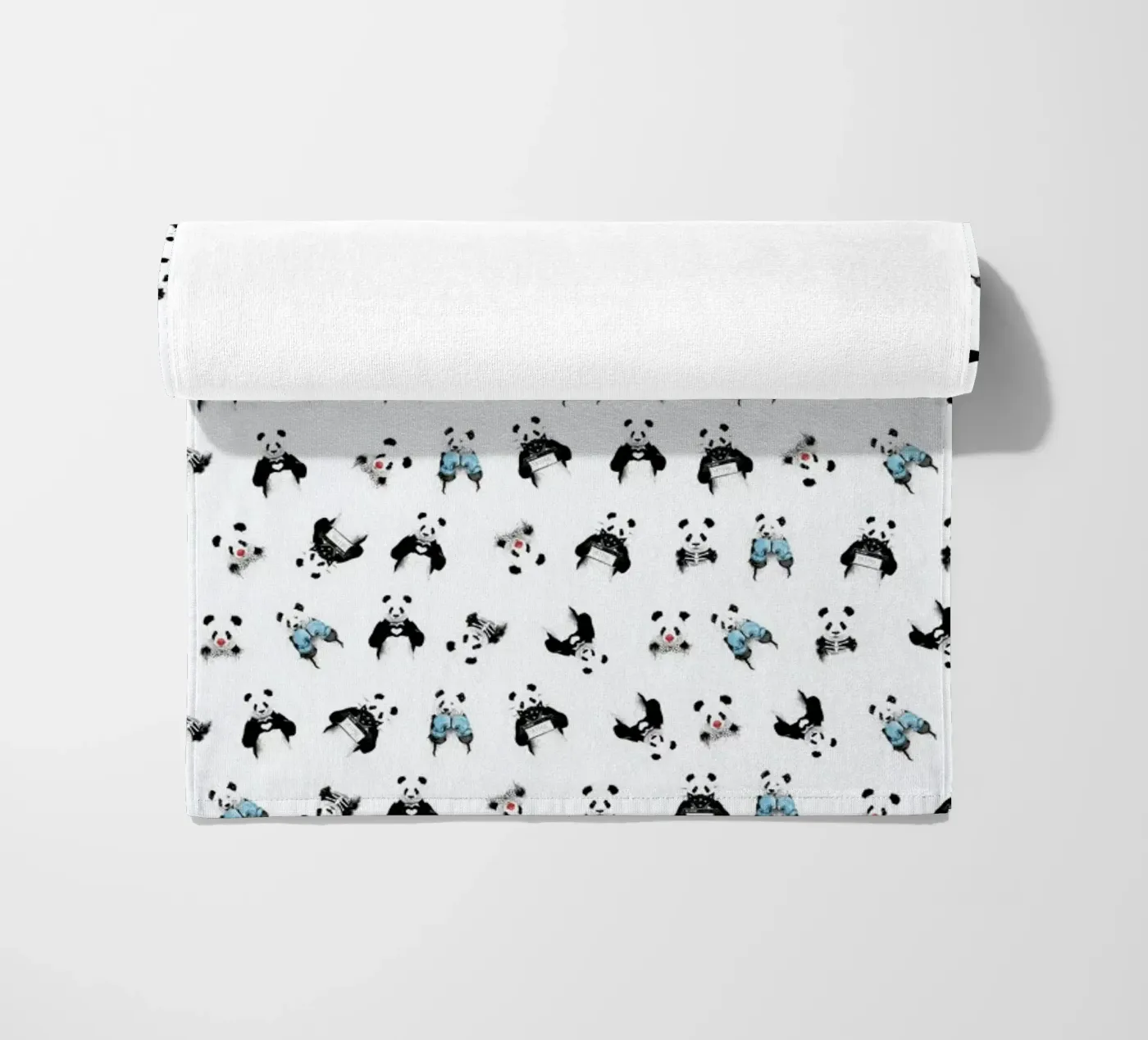 Panda Pattern strandhanddoek van Balazs Solti