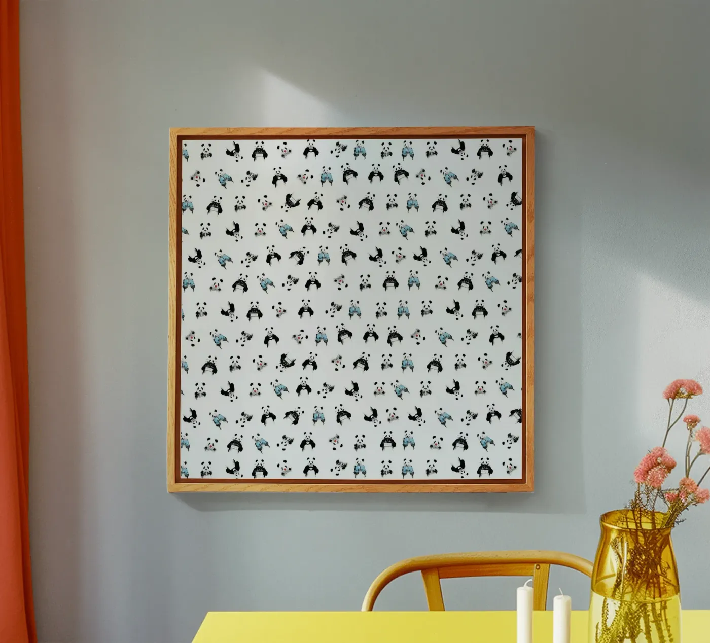 Panda Pattern acryl van Balazs Solti