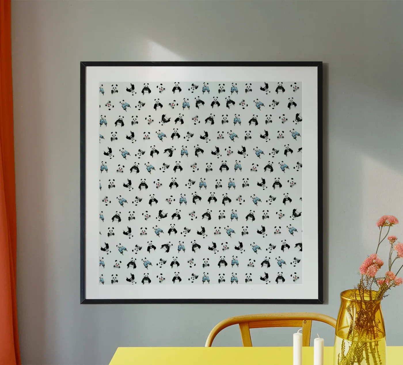 Panda Pattern poster de Balazs Solti