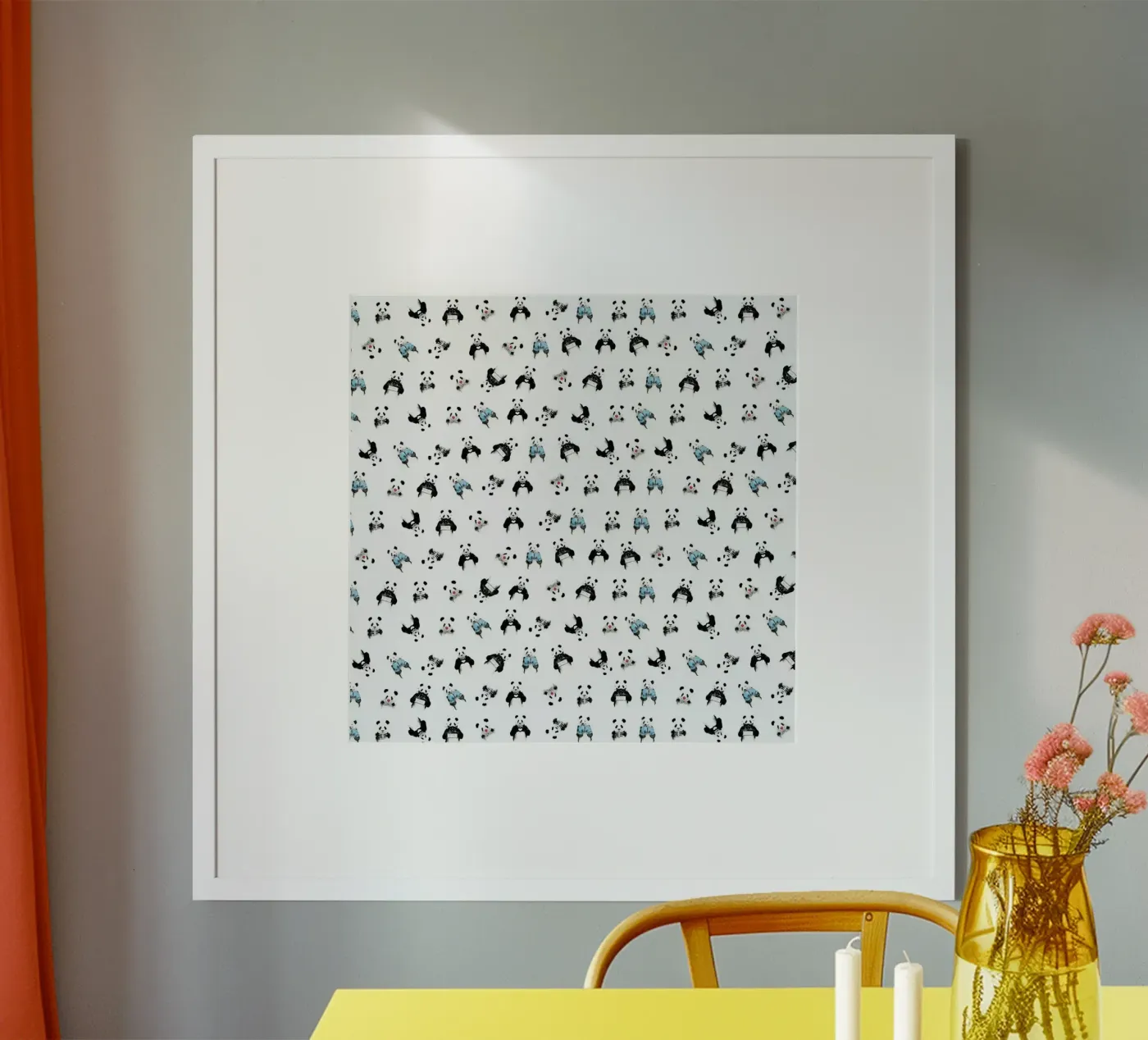 Panda Pattern poster de Balazs Solti