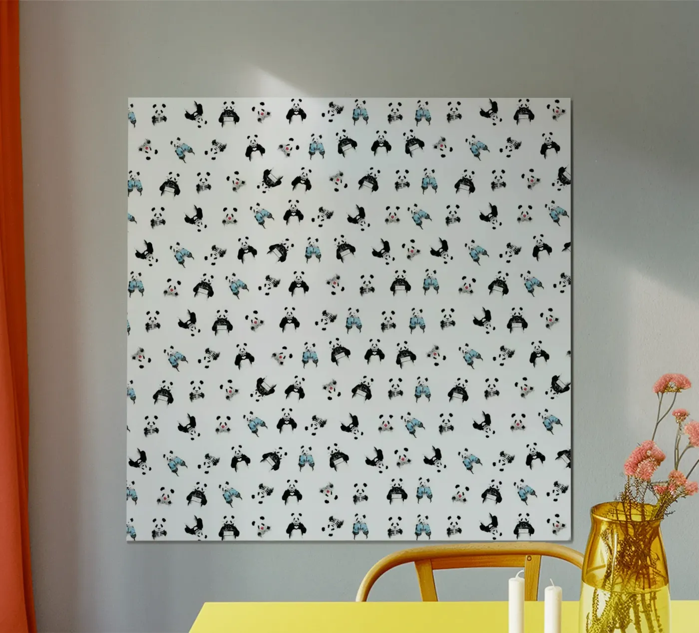 Panda Pattern poster de Balazs Solti