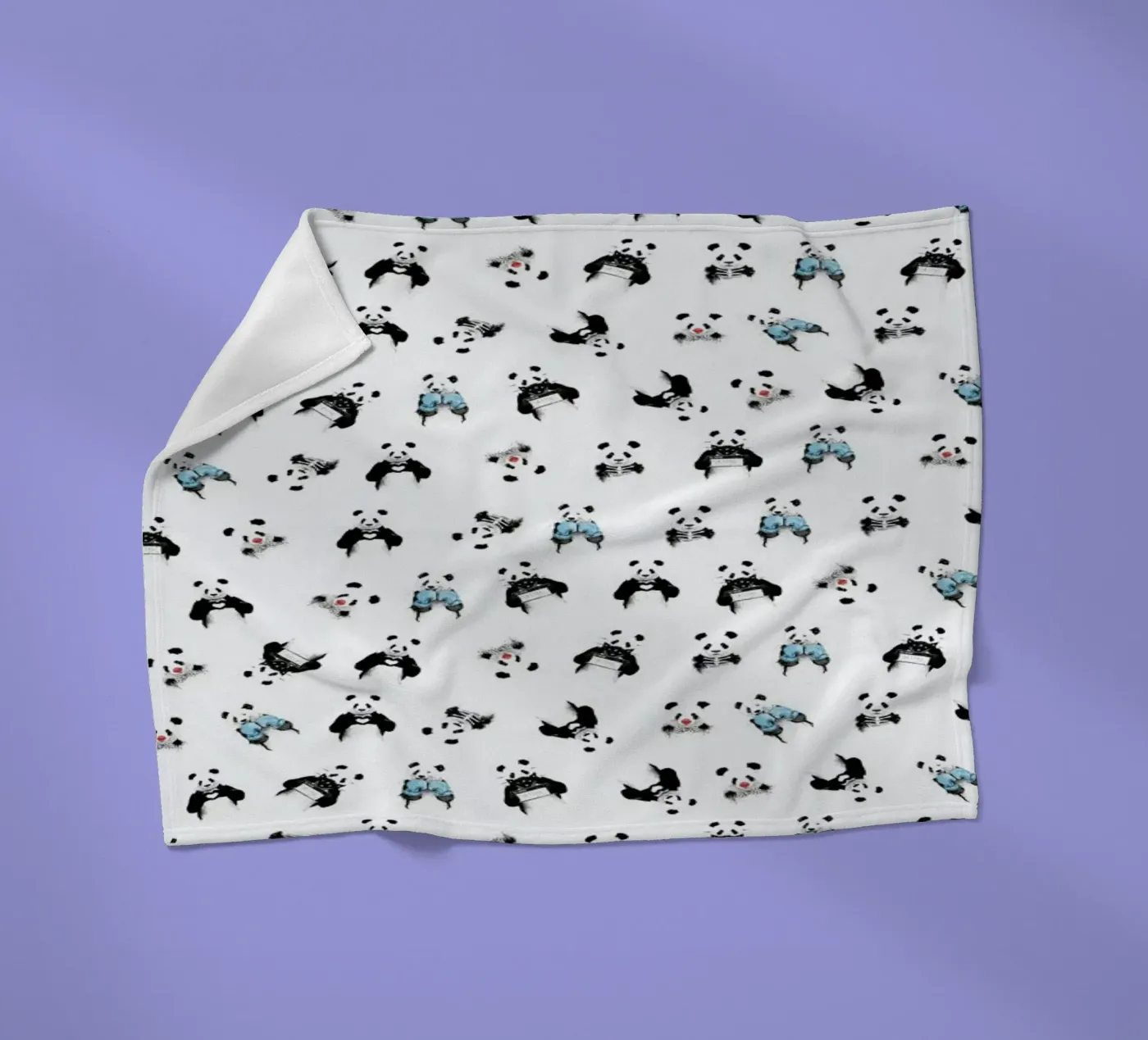 Panda Pattern Fleecedecke von Balazs Solti