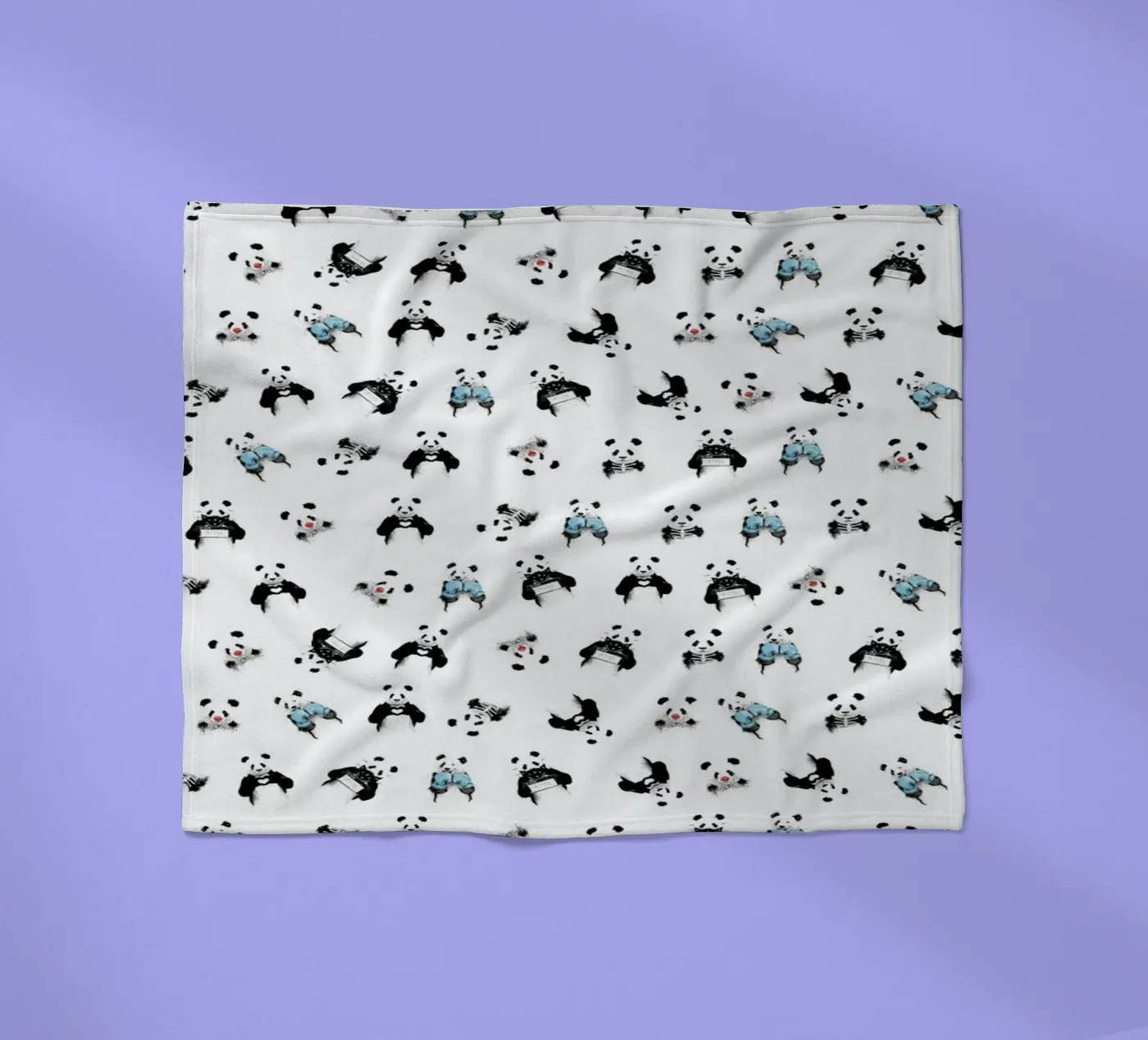 Panda Pattern Fleecedecke von Balazs Solti