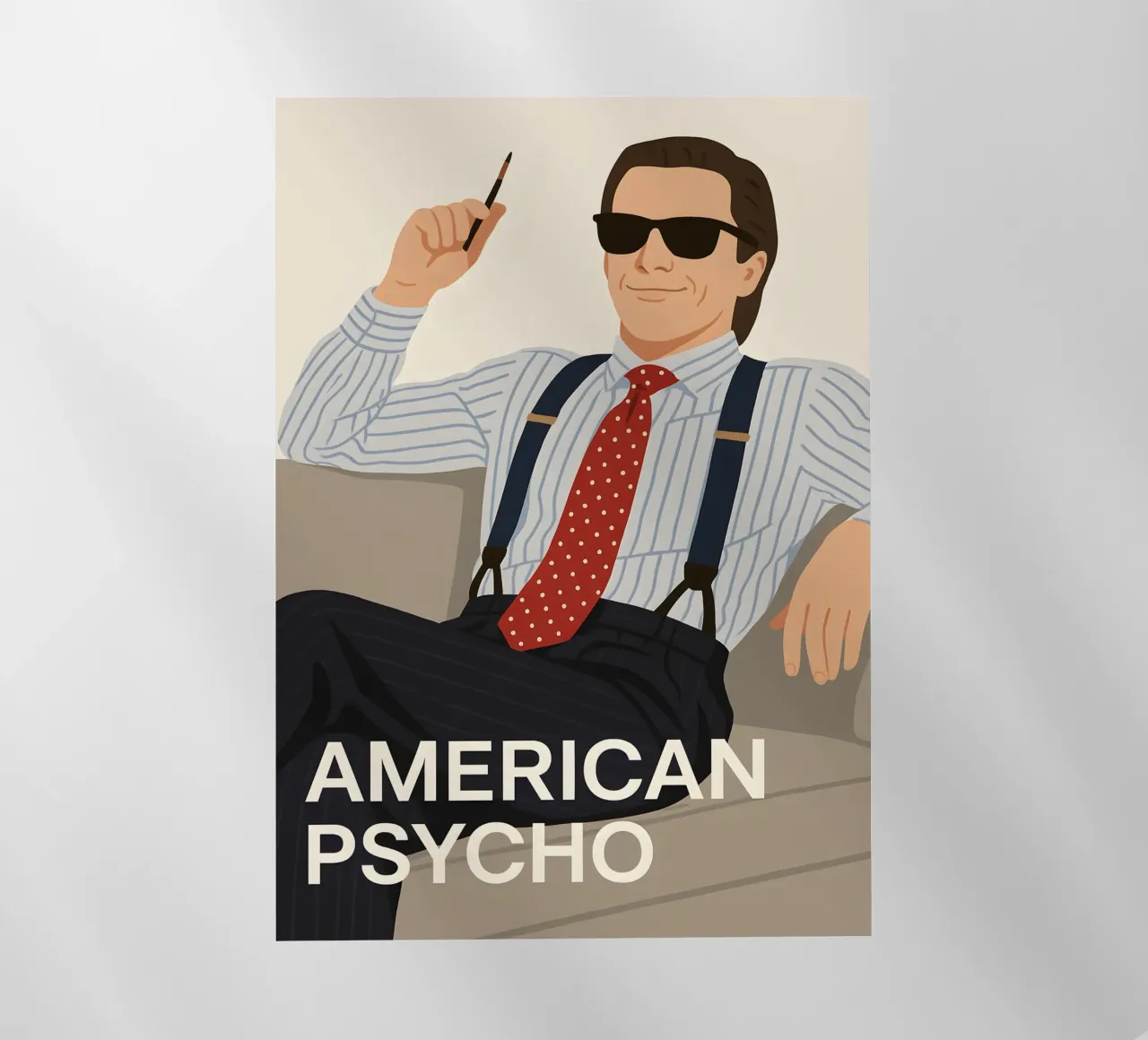 Patrick Bateman American Psycho pellicola backlit da MoviesArt