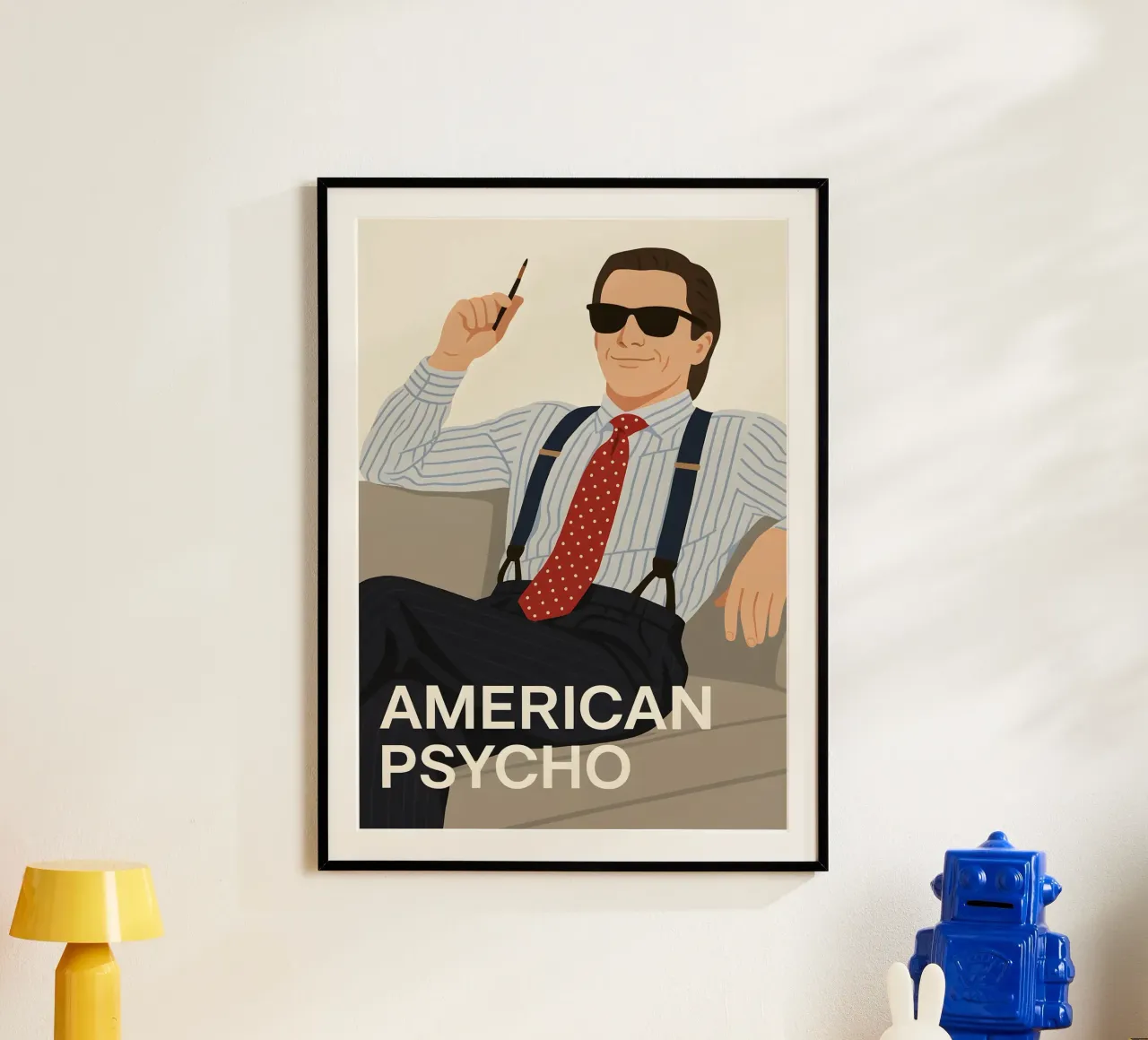 Patrick Bateman American Psycho poster con telaio in plastica da MoviesArt