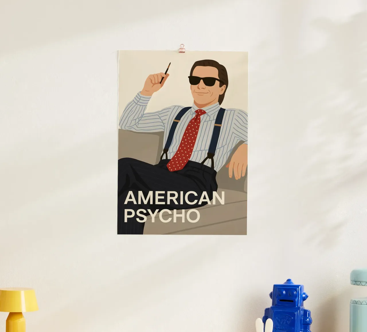 Patrick Bateman American Psycho poster con telaio in plastica da MoviesArt