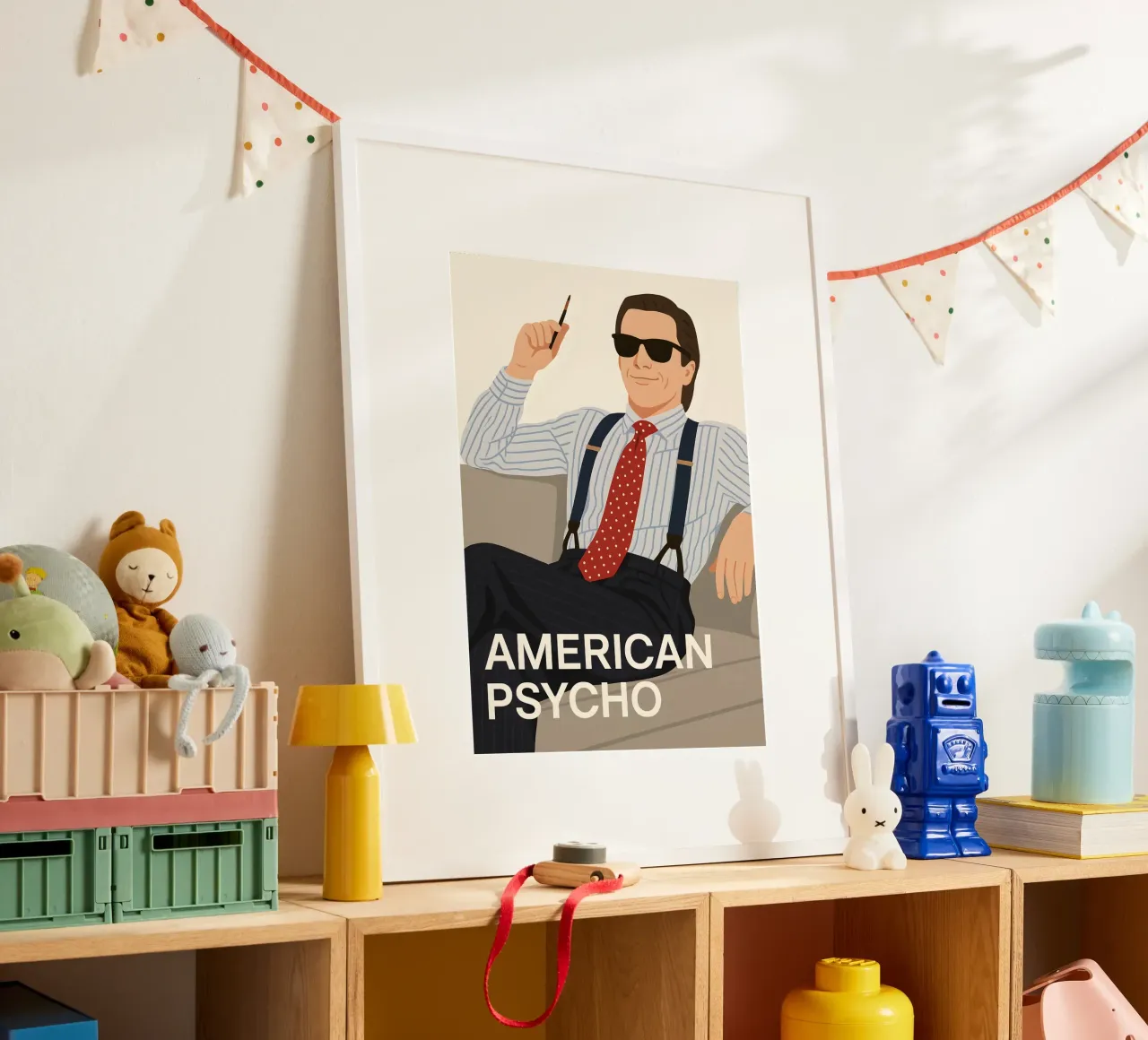 Patrick Bateman American Psycho poster con telaio in plastica da MoviesArt