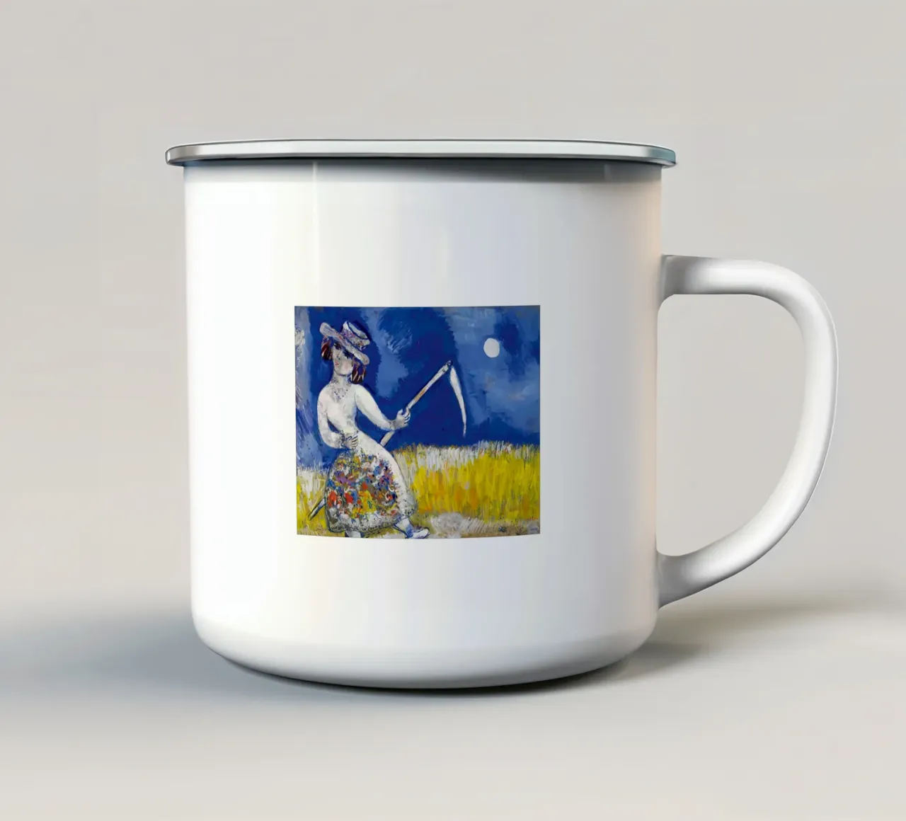 Marc Chagall De maagd emaille mok van DuncanBennett shop