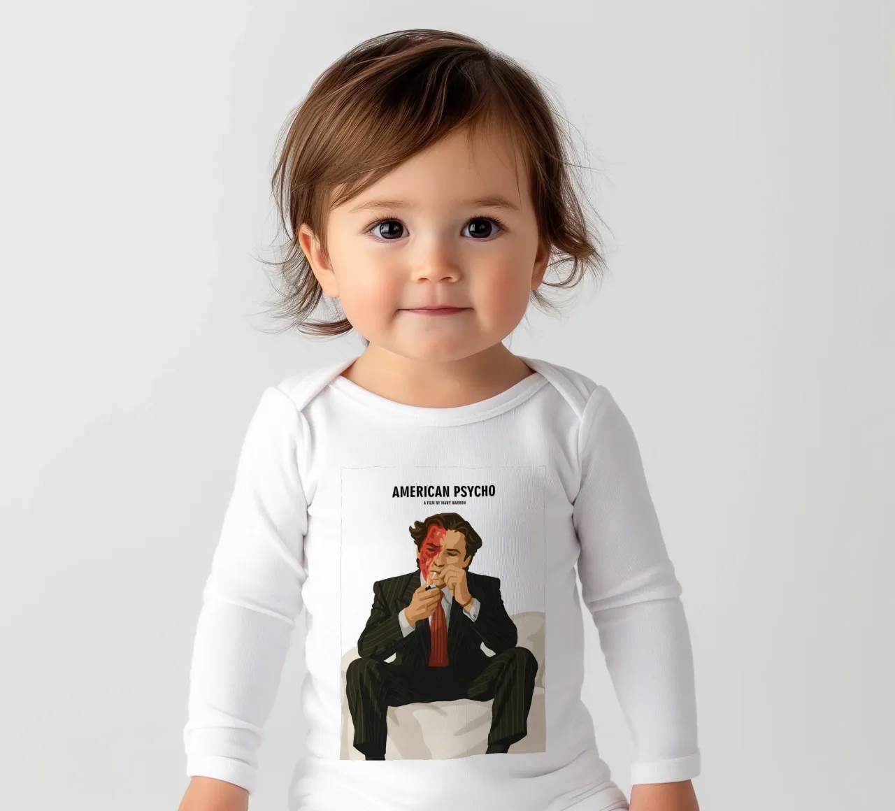 Patrick Bateman body neonato maniche lunghe da MoviesArt