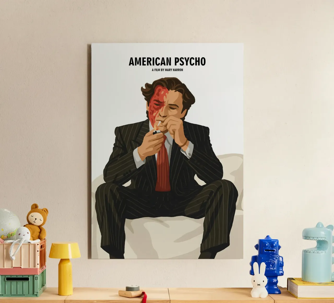 Patrick Bateman alluminio dibond da MoviesArt
