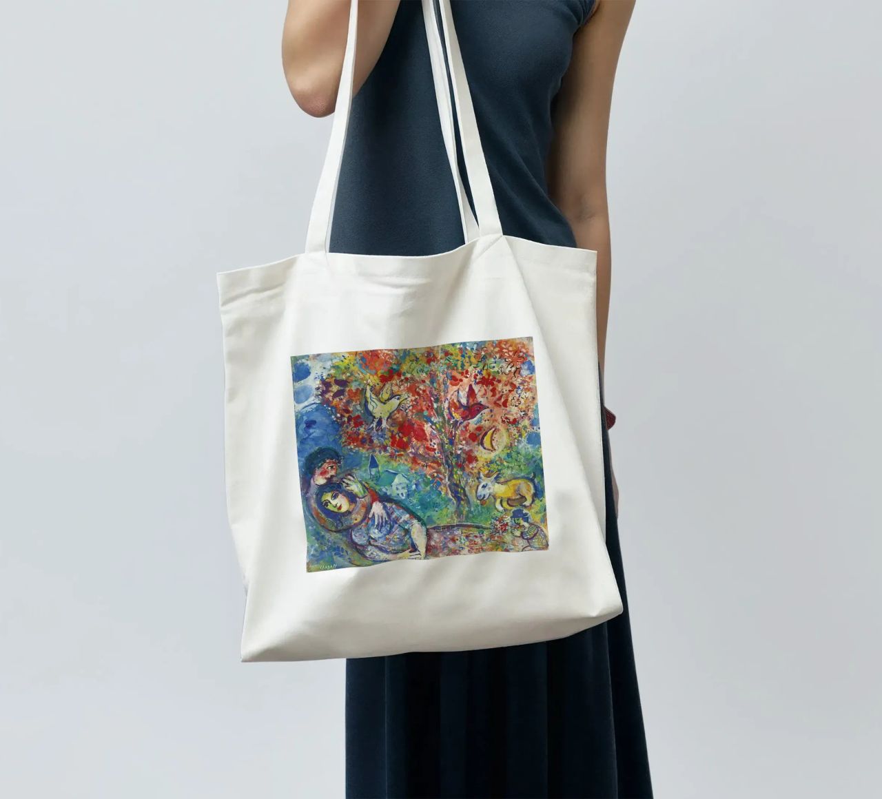 Marc Chagall Paar unter einem Baum oder Die Liebenden Jutebeutel von DuncanBennett shop