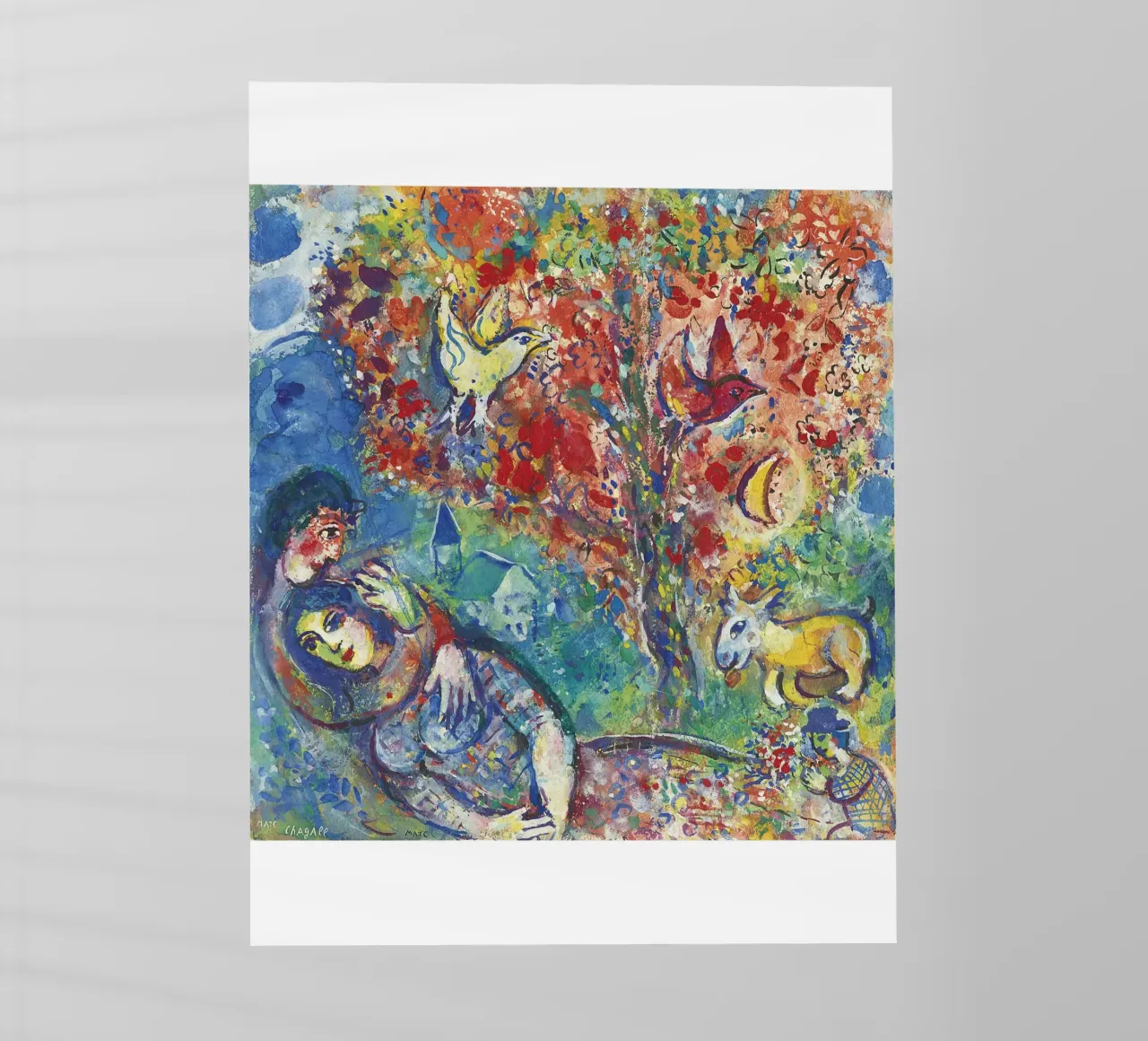 Marc Chagall Coppia sotto l'albero o Amanti pellicola backlit da DuncanBennett shop