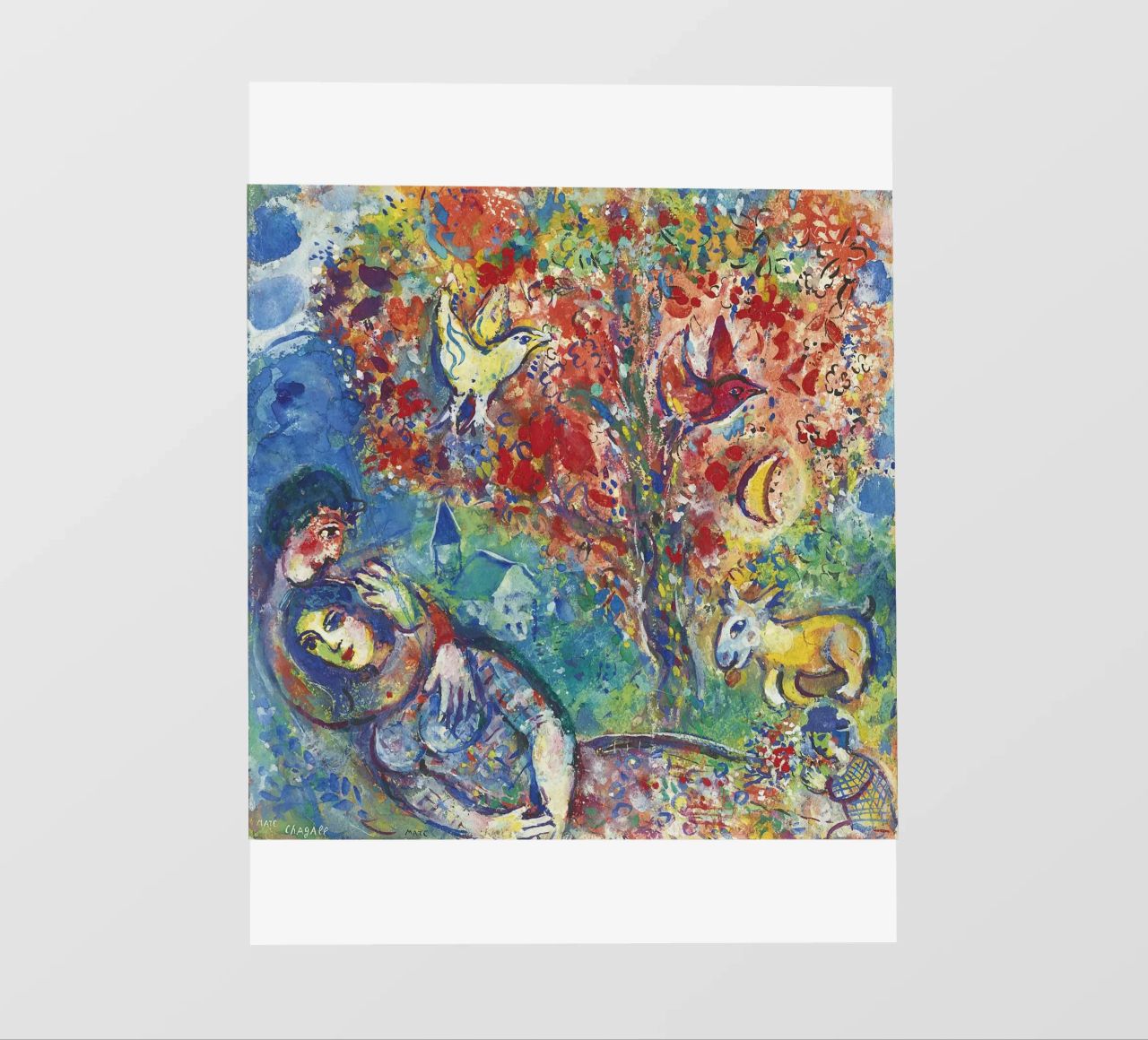 Marc Chagall Paar unter einem Baum oder Die Liebenden Backlit Folie von DuncanBennett shop