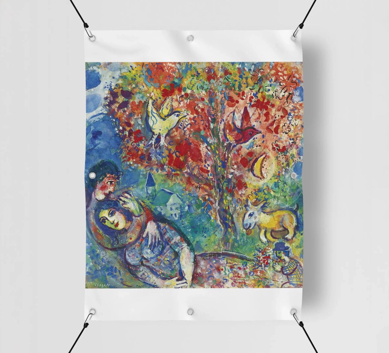 Marc Chagall Paar unter einem Baum oder Die Liebenden PVC Plane von DuncanBennett shop