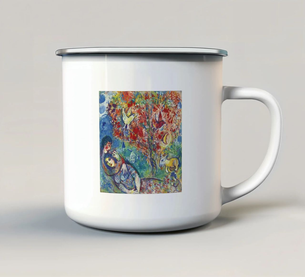 Marc Chagall Paar unter einem Baum oder Die Liebenden Emaille Tasse von DuncanBennett shop