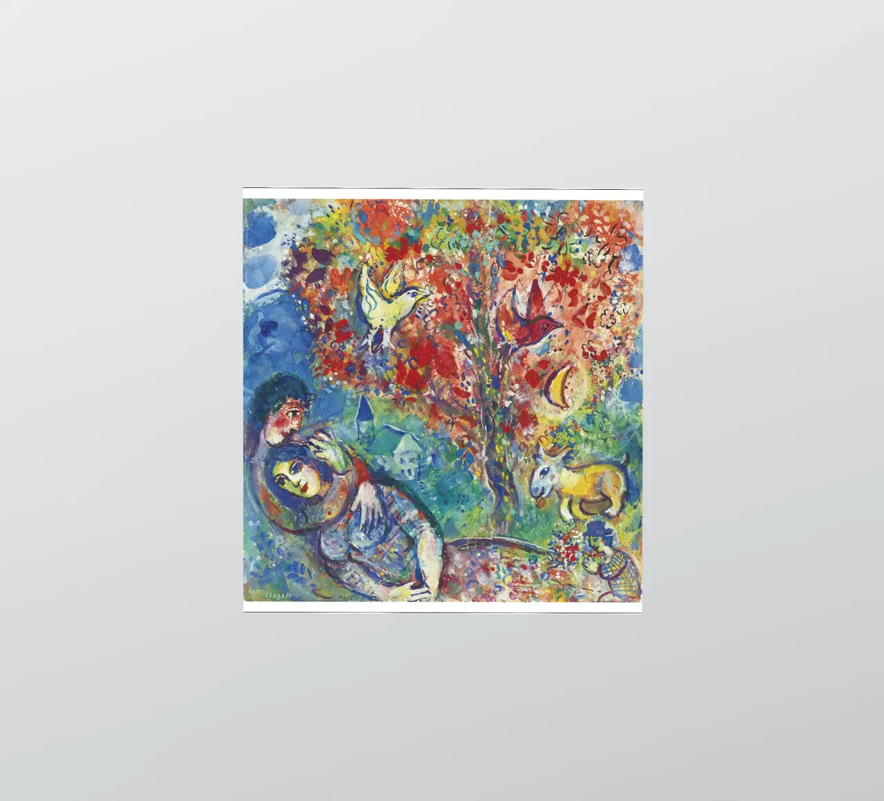 Marc Chagall Paar unter einem Baum oder Die Liebenden Sticker von DuncanBennett shop