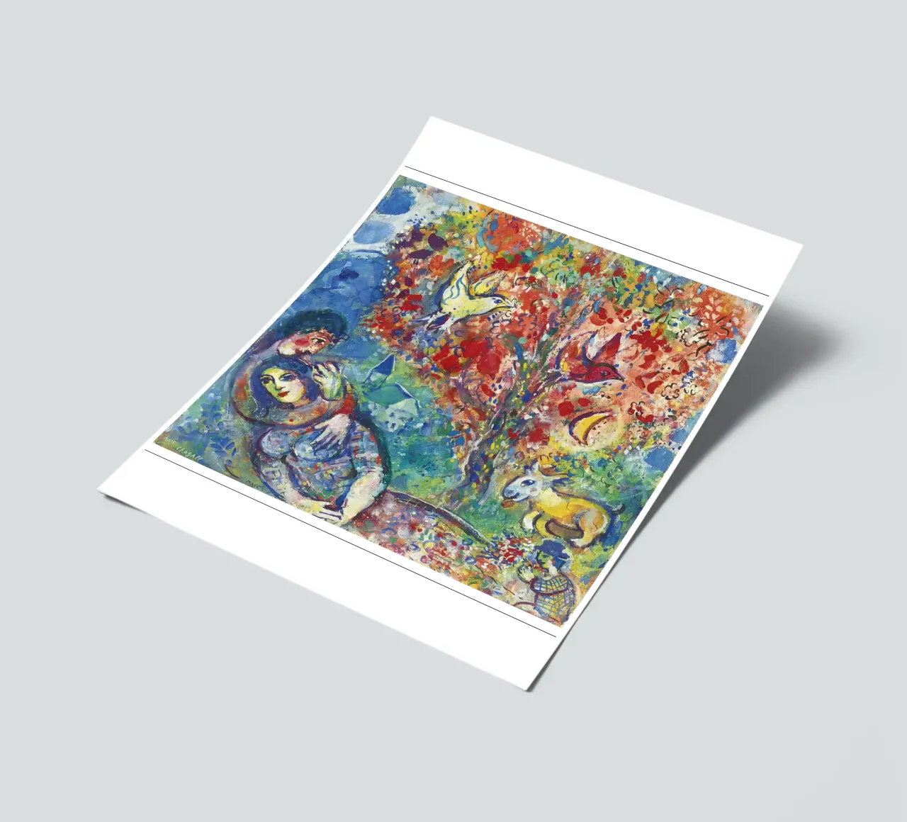 Marc Chagall Coppia sotto l'albero o Amanti foglio adesivo da DuncanBennett shop