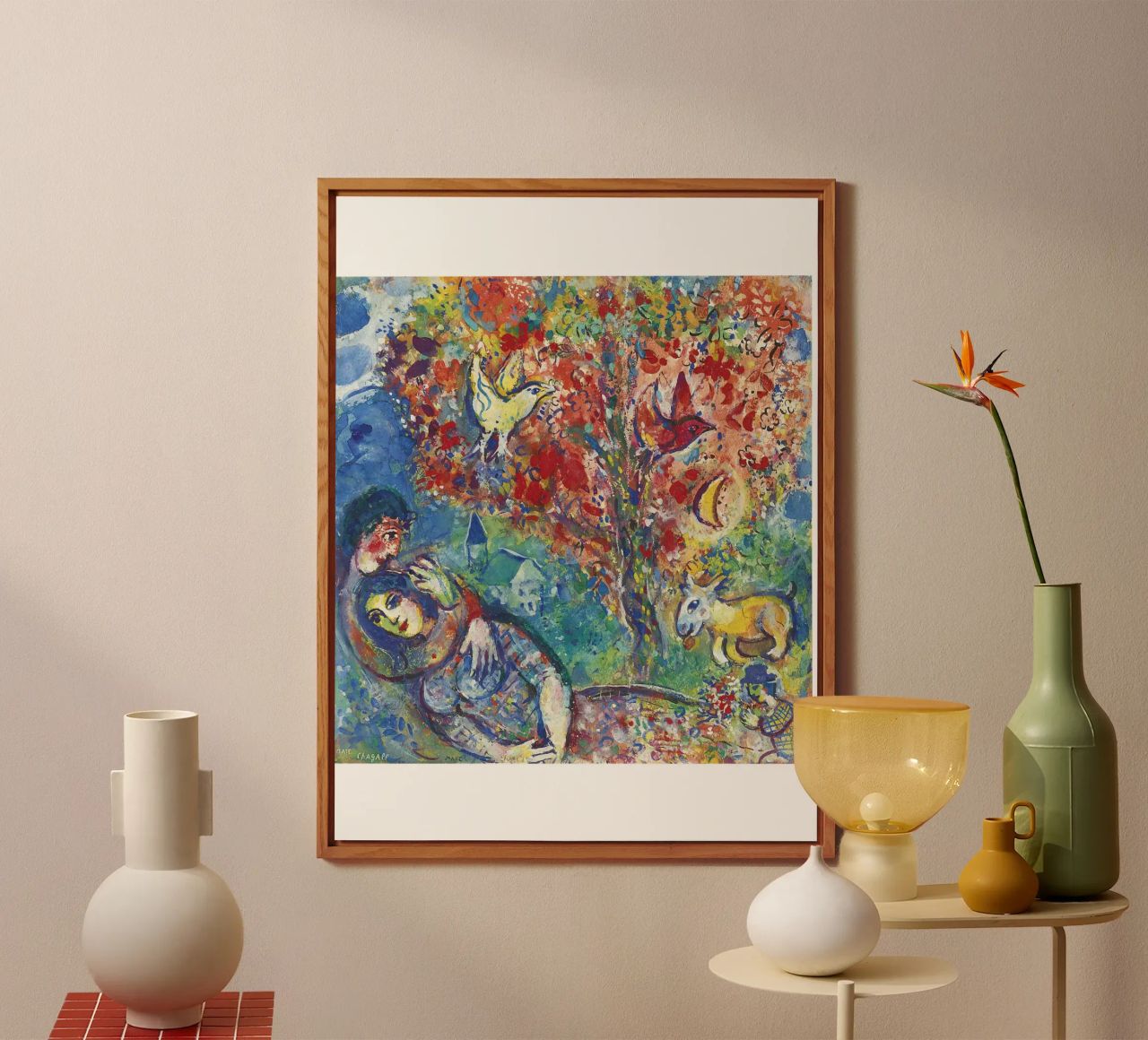 Marc Chagall Paar unter einem Baum oder Die Liebenden Alu-Dibond von DuncanBennett shop