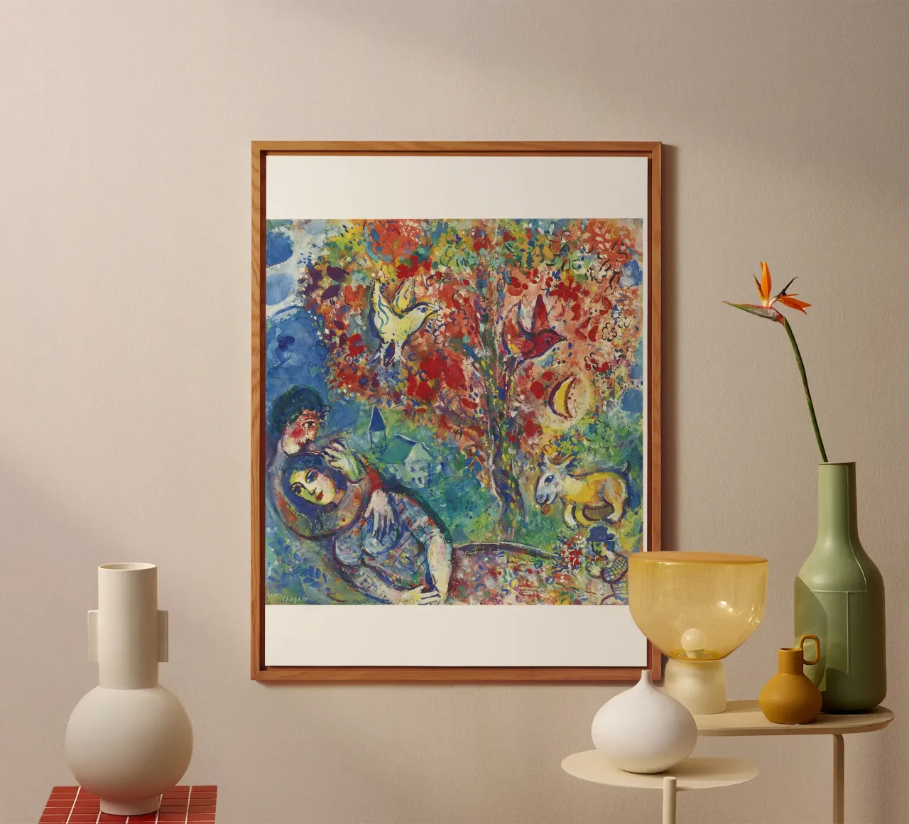 Marc Chagall Coppia sotto l'albero o Amanti alluminio dibond da DuncanBennett shop
