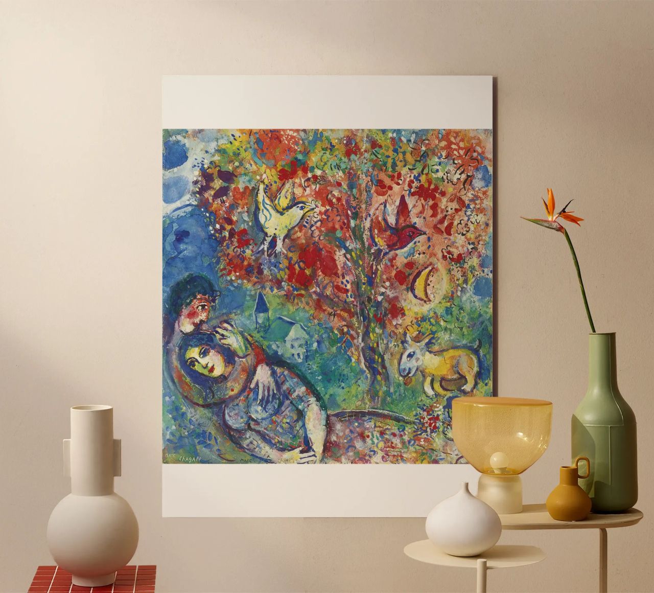 Marc Chagall Paar unter einem Baum oder Die Liebenden Alu-Dibond von DuncanBennett shop