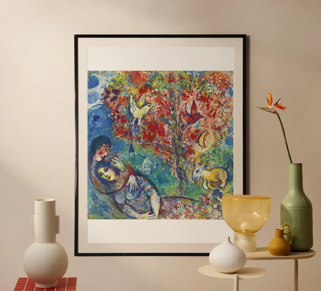 Marc Chagall Pareja bajo el árbol o Amantes hahnemühle de DuncanBennett shop