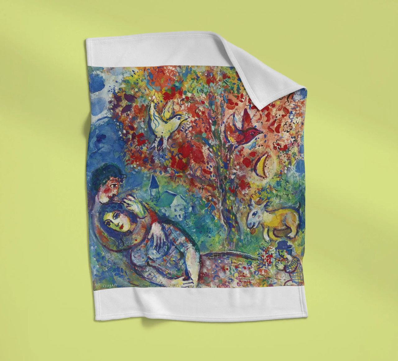 Marc Chagall Paar unter einem Baum oder Die Liebenden Fleecedecke von DuncanBennett shop