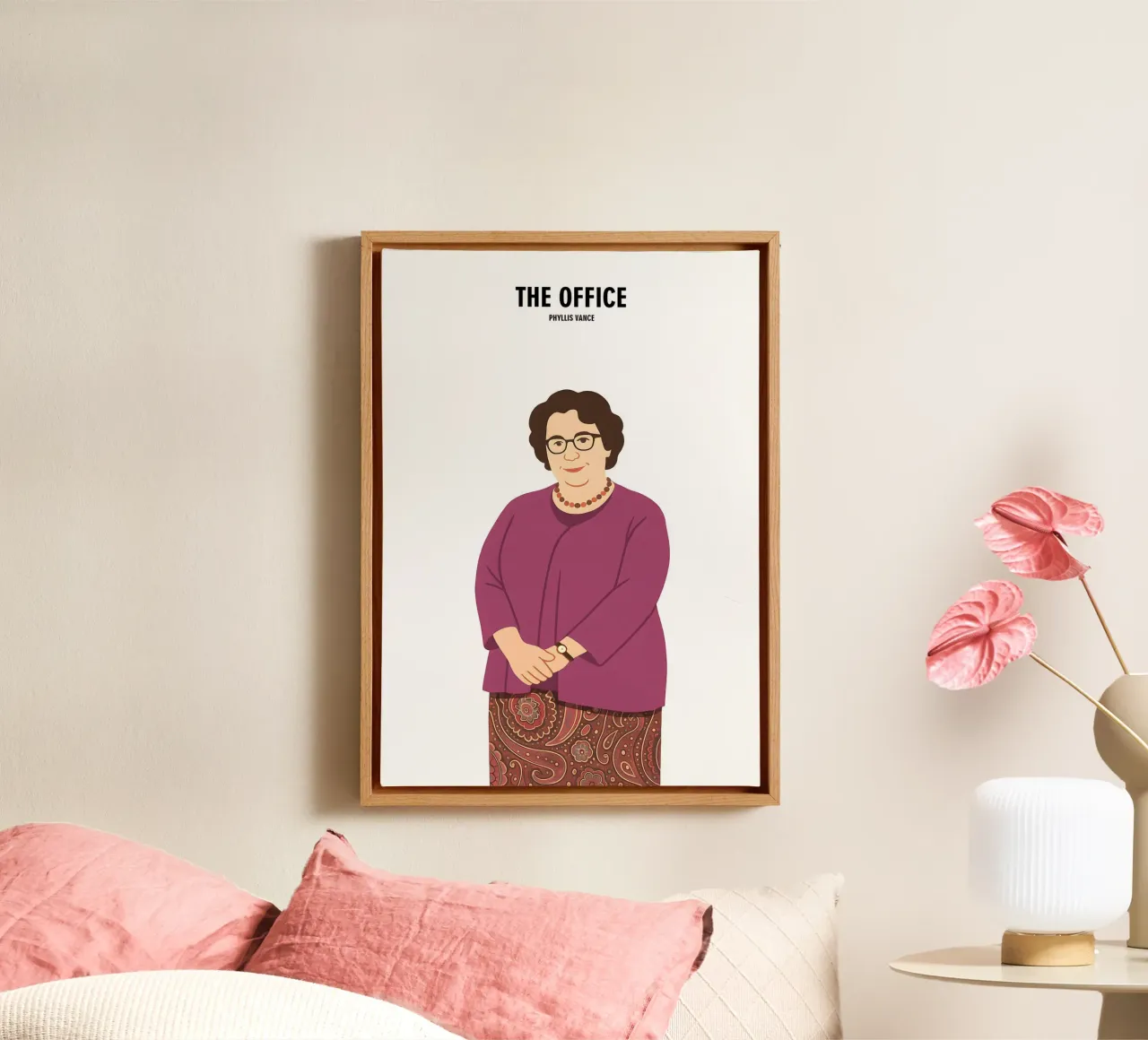 Phyllis Vance The Office tela con Cornice a cassetta da MoviesArt