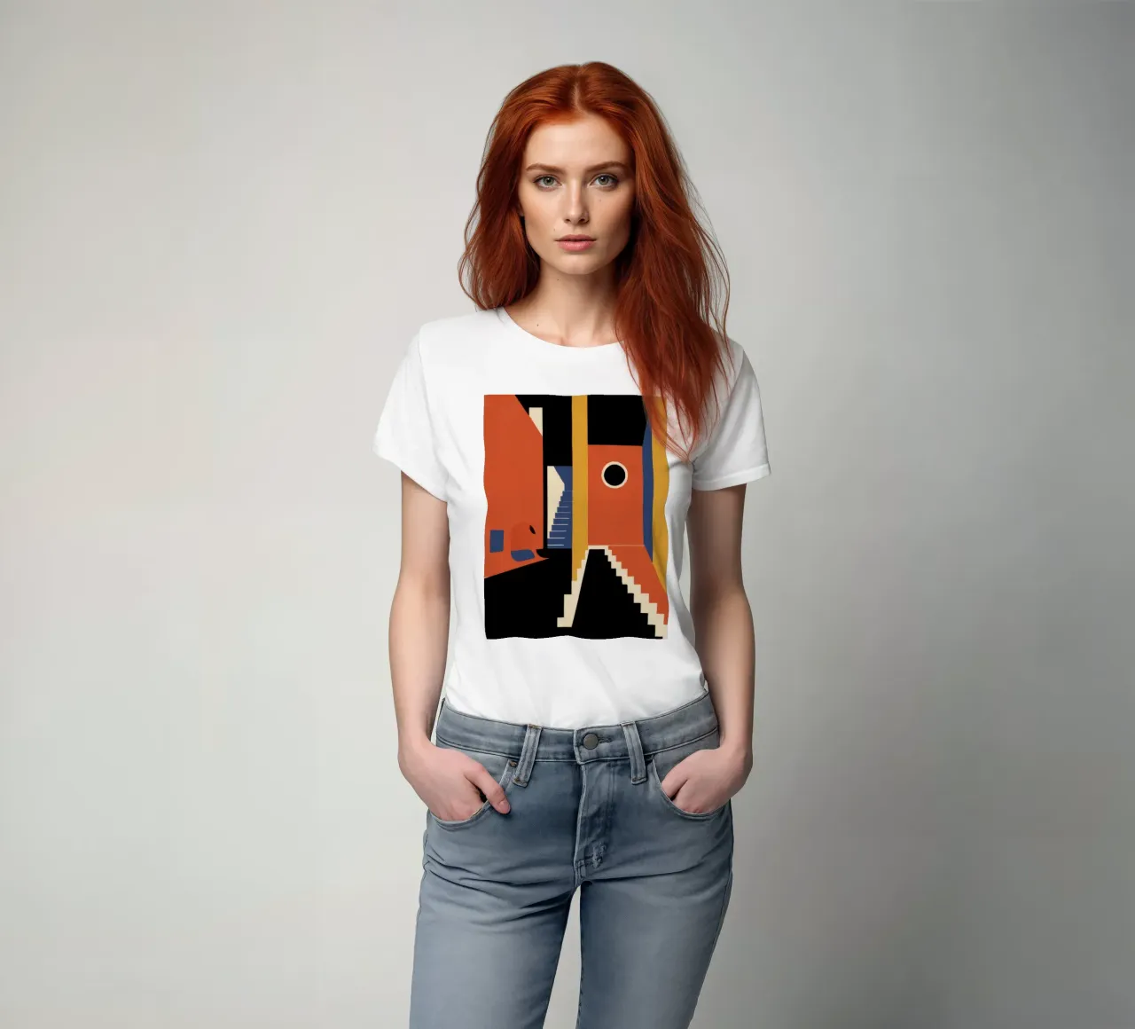 Scala geometrica con ombre t-shirt da Jasper Rune