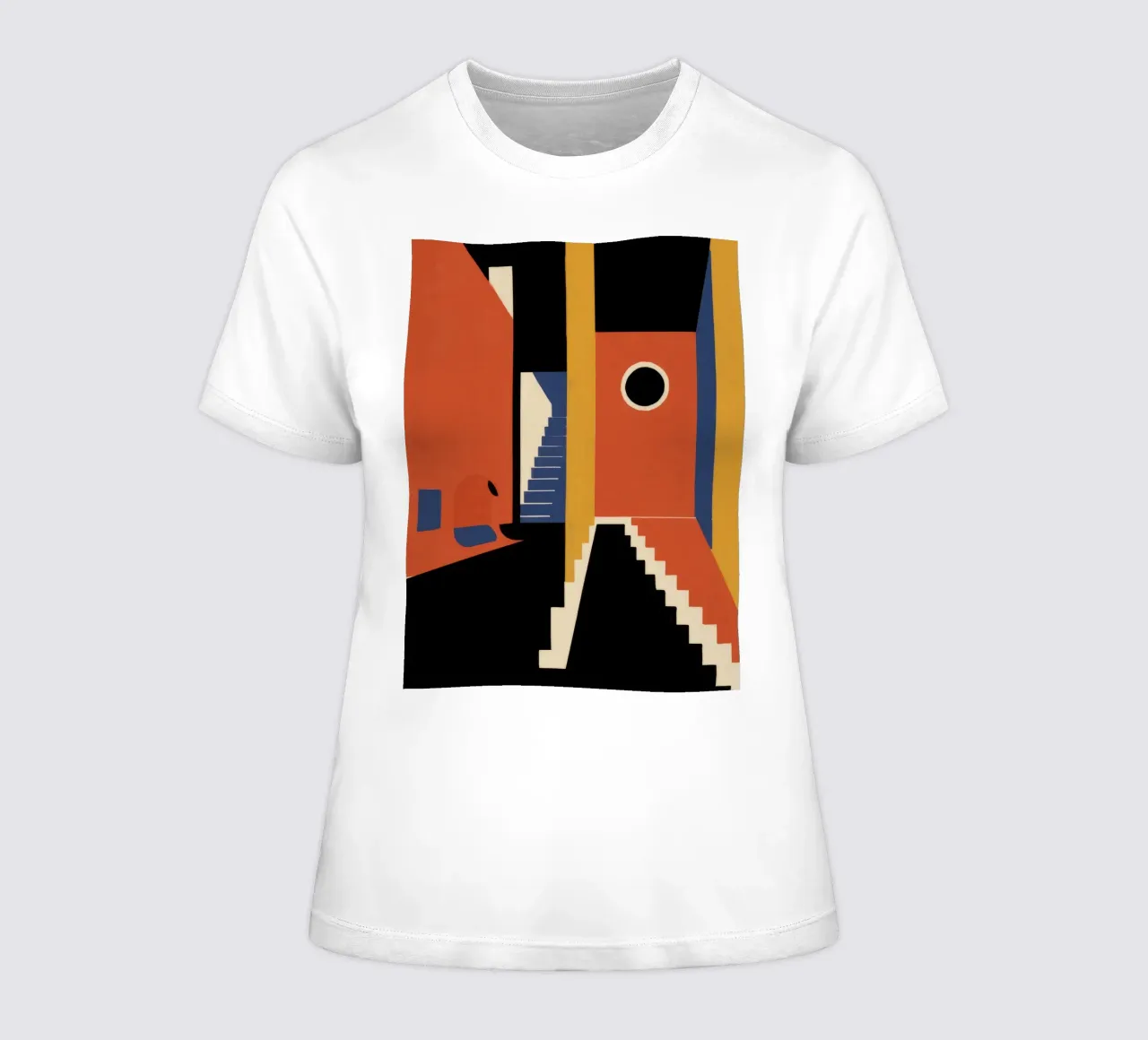 Scala geometrica con ombre t-shirt da donna da Jasper Rune