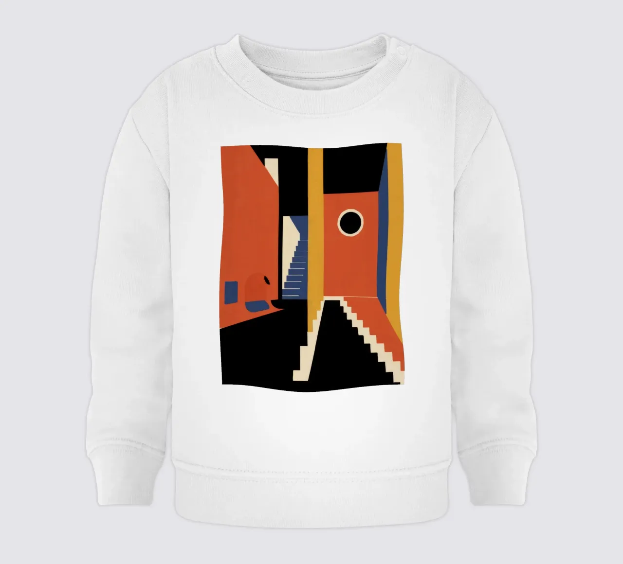 Geometric Shadow Stair baby sweatshirt by Jasper Rune