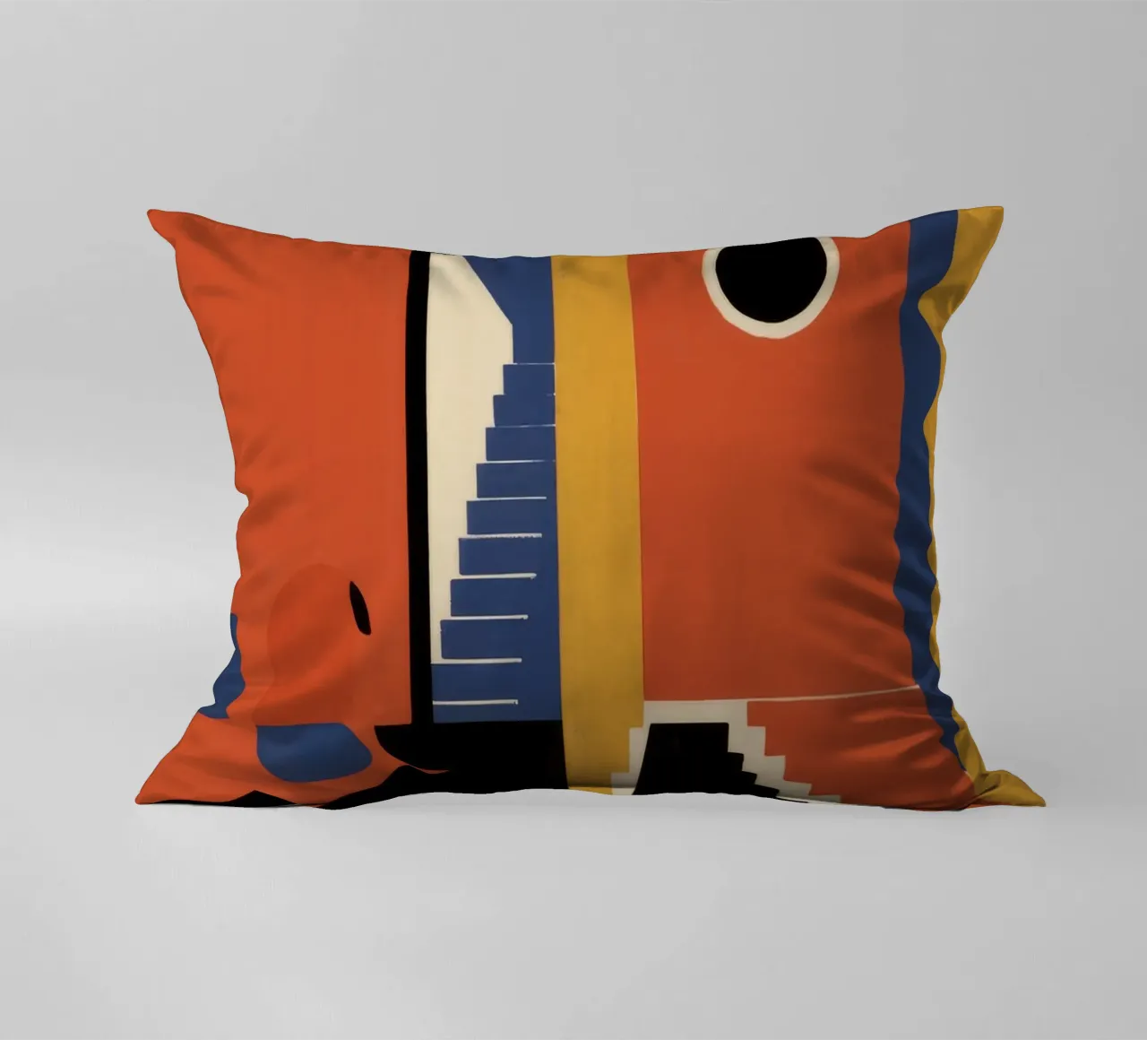 Geometric Shadow Stair decorative cushion by Jasper Rune