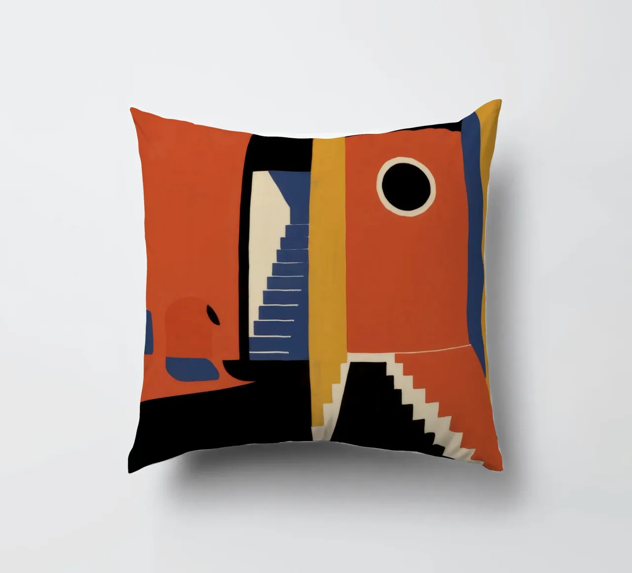 Geometric Shadow Stair decorative cushion by Jasper Rune