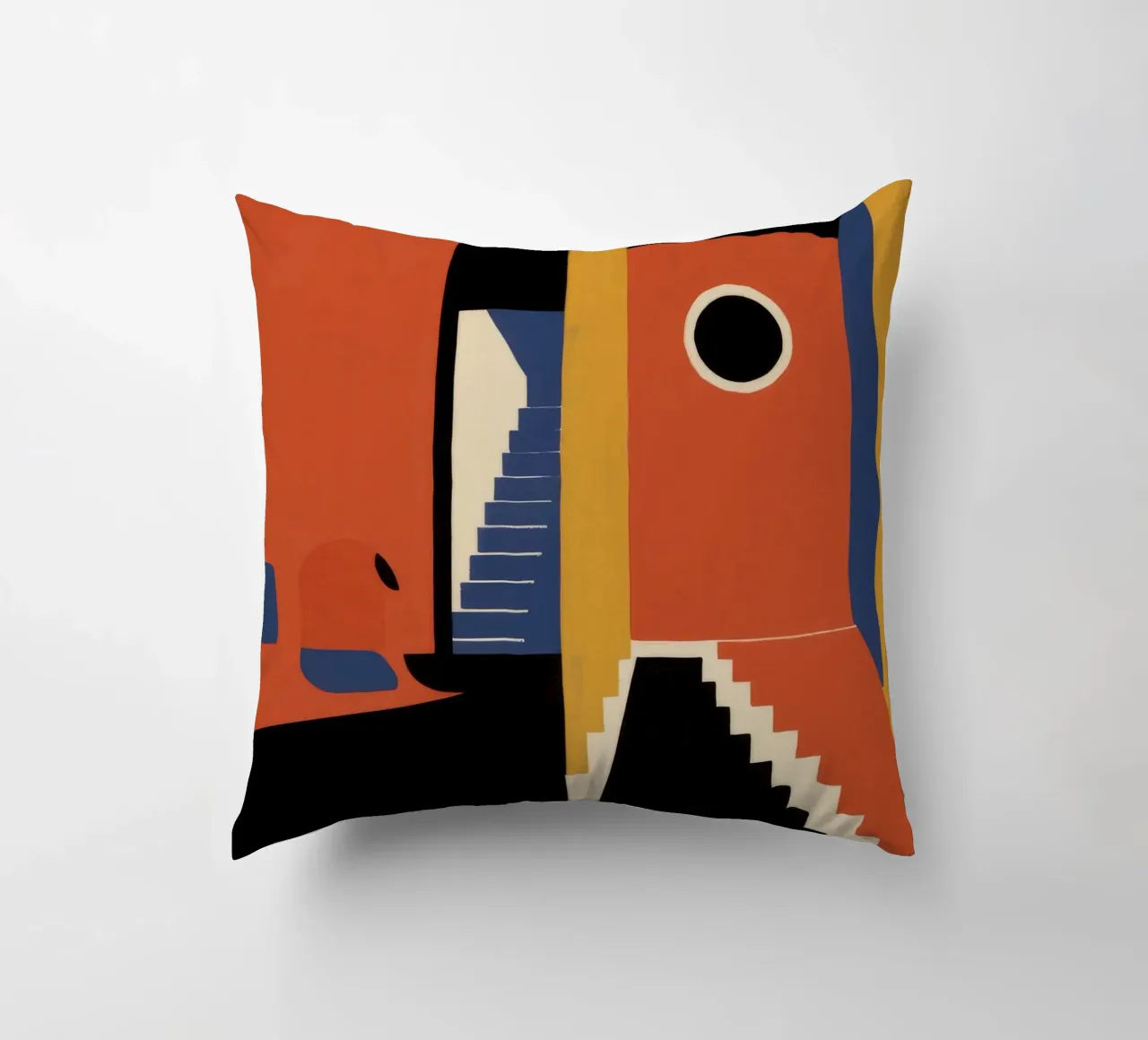 Geometric Shadow Stair decorative cushion by Jasper Rune