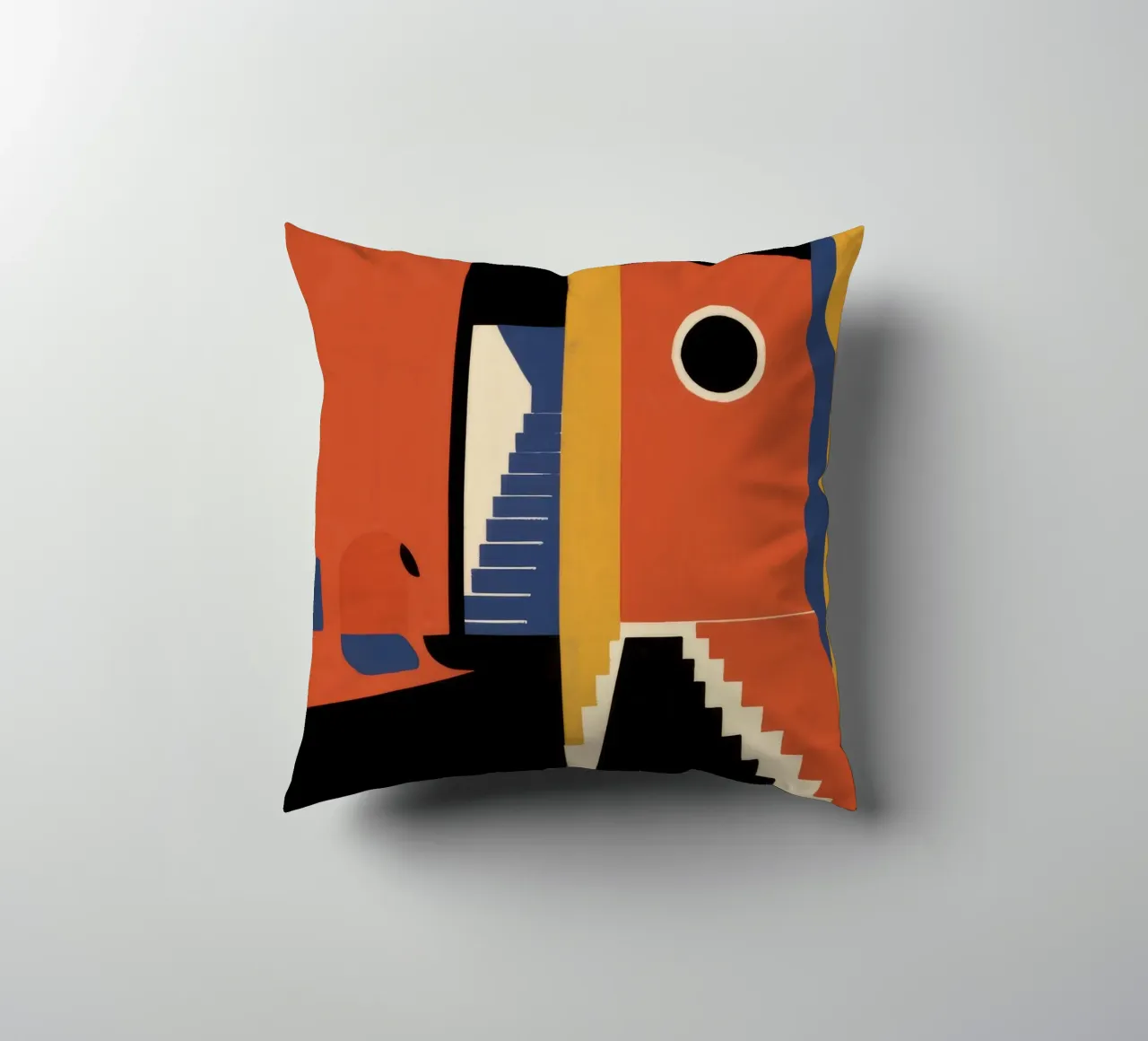 Geometric Shadow Stair decorative cushion by Jasper Rune