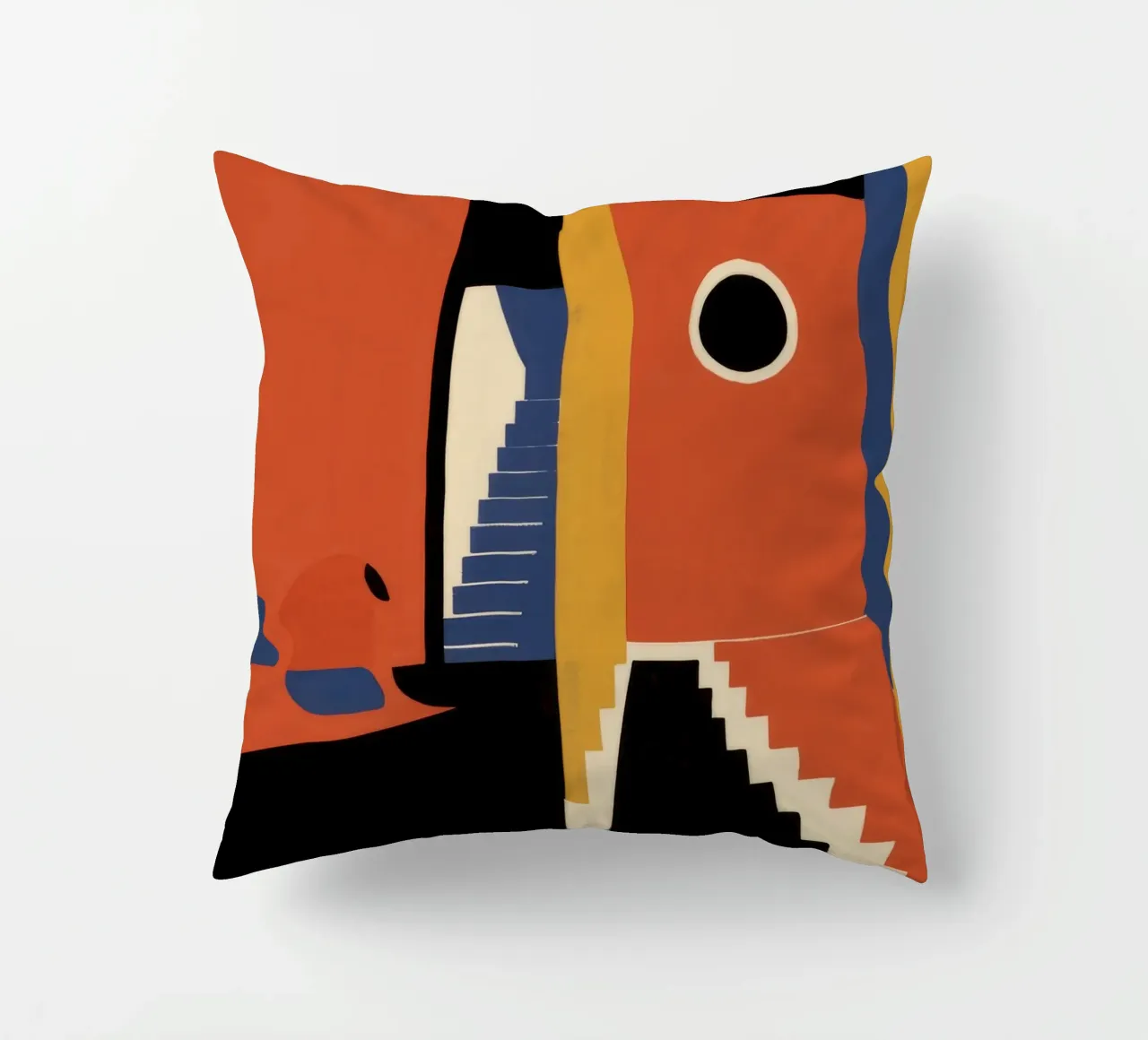 Geometric Shadow Stair decorative cushion by Jasper Rune