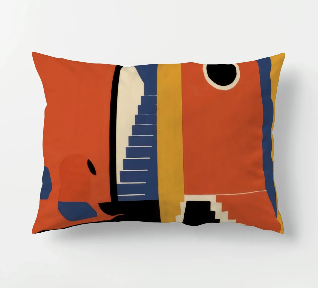 Geometric Shadow Stair decorative cushion by Jasper Rune
