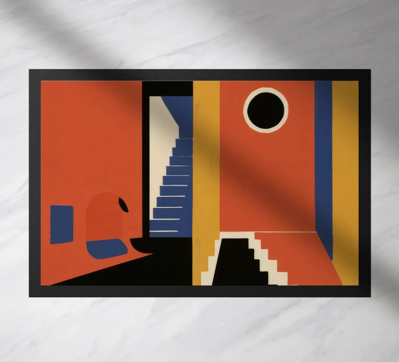 Scala geometrica con ombre zerbino da Jasper Rune