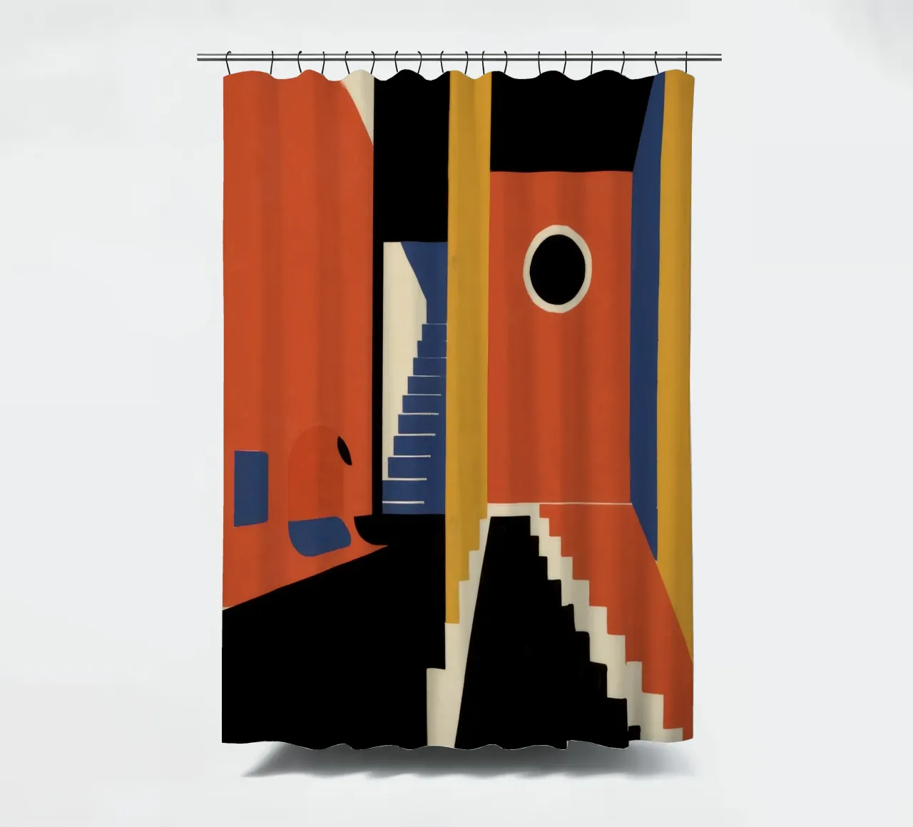 Scala geometrica con ombre tenda da doccia da Jasper Rune