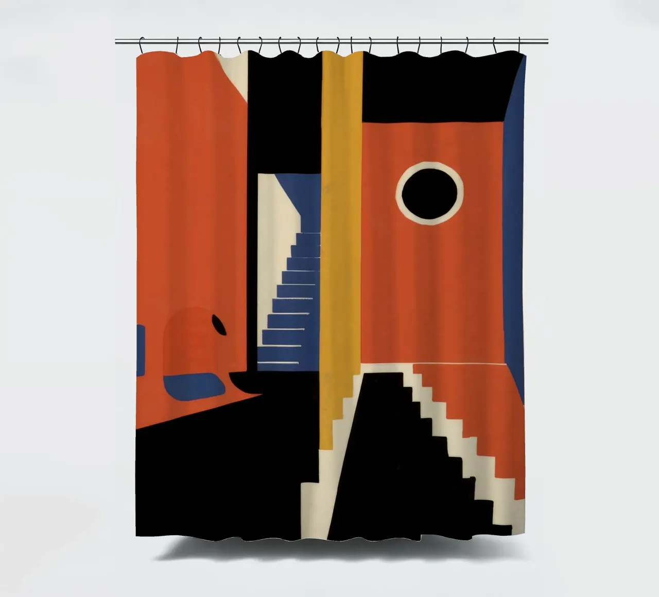 Scala geometrica con ombre tenda da doccia da Jasper Rune