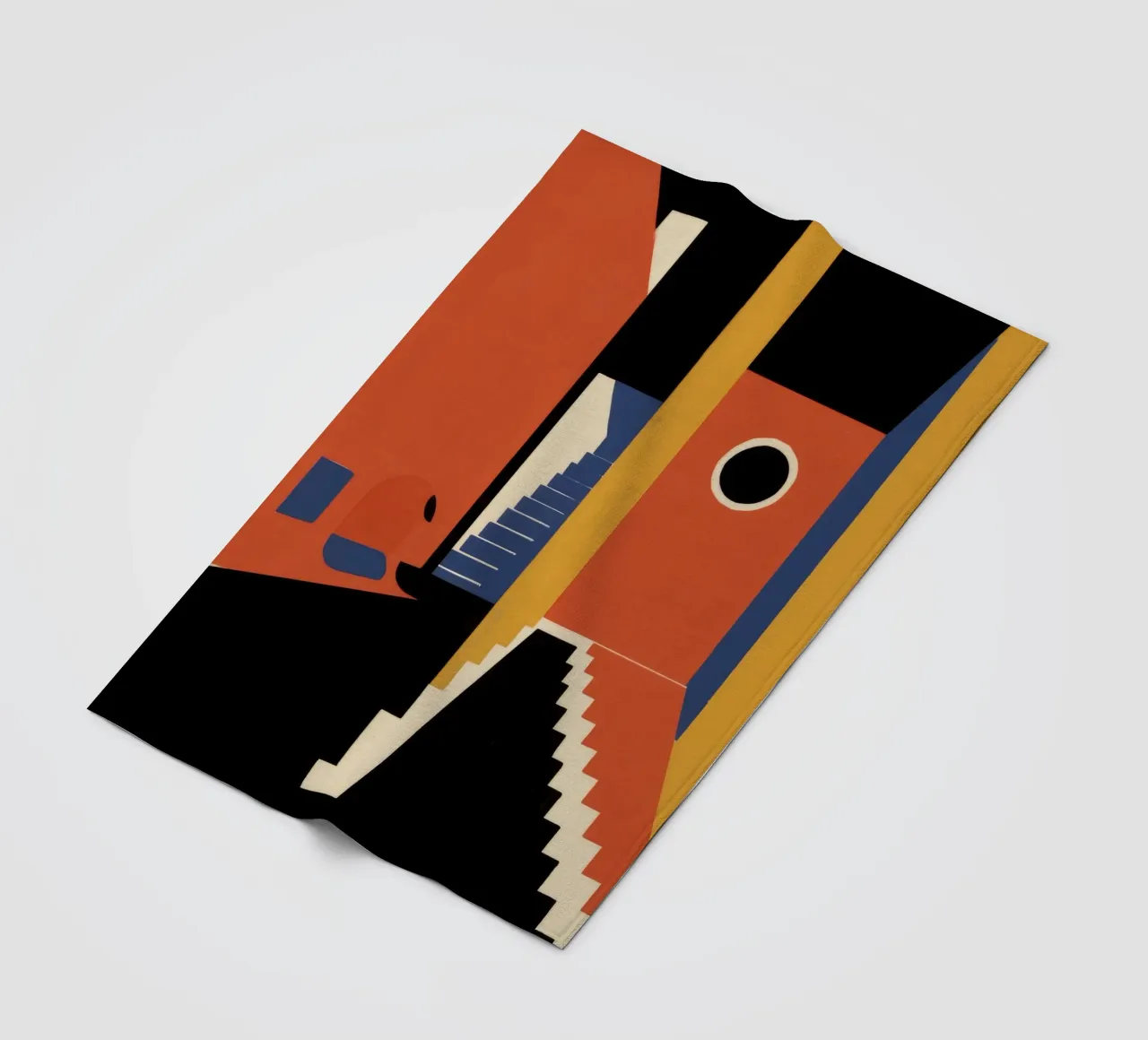 Scala geometrica con ombre coperta in pile da Jasper Rune