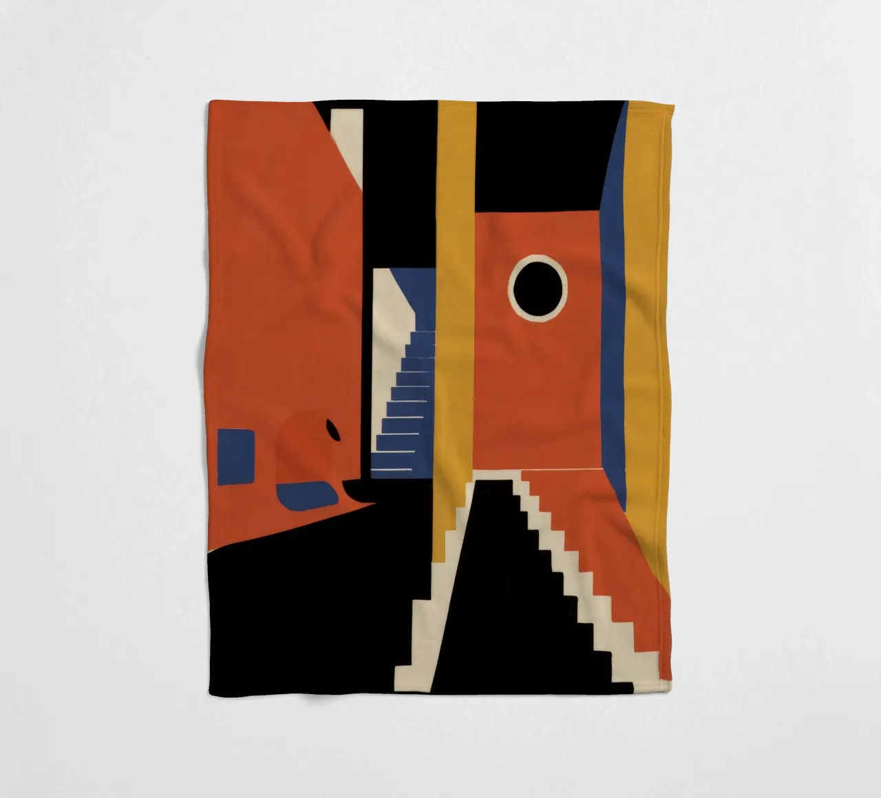 Scala geometrica con ombre coperta in pile da Jasper Rune