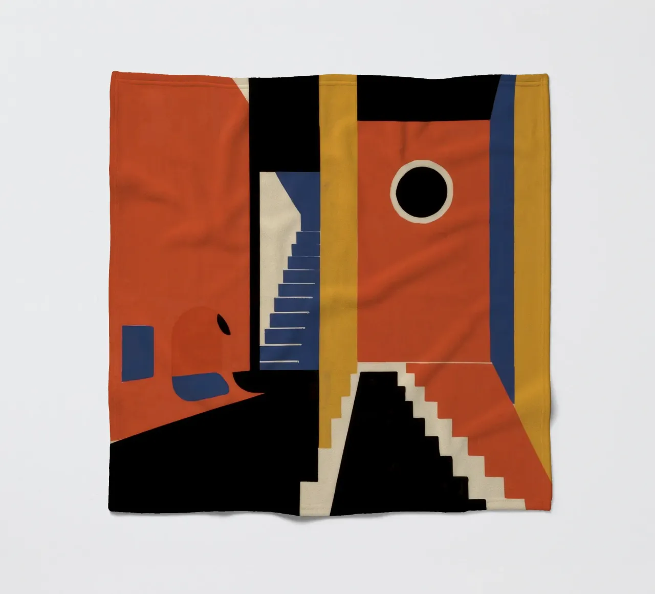 Scala geometrica con ombre coperta in pile da Jasper Rune