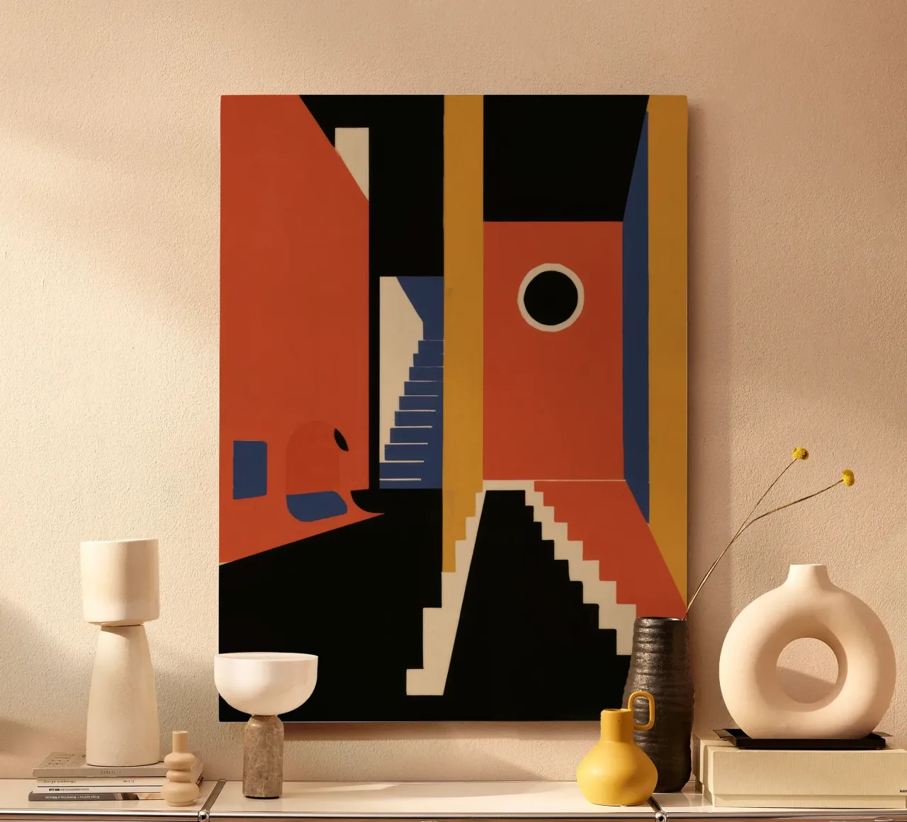 Scala geometrica con ombre alluminio dibond da Jasper Rune