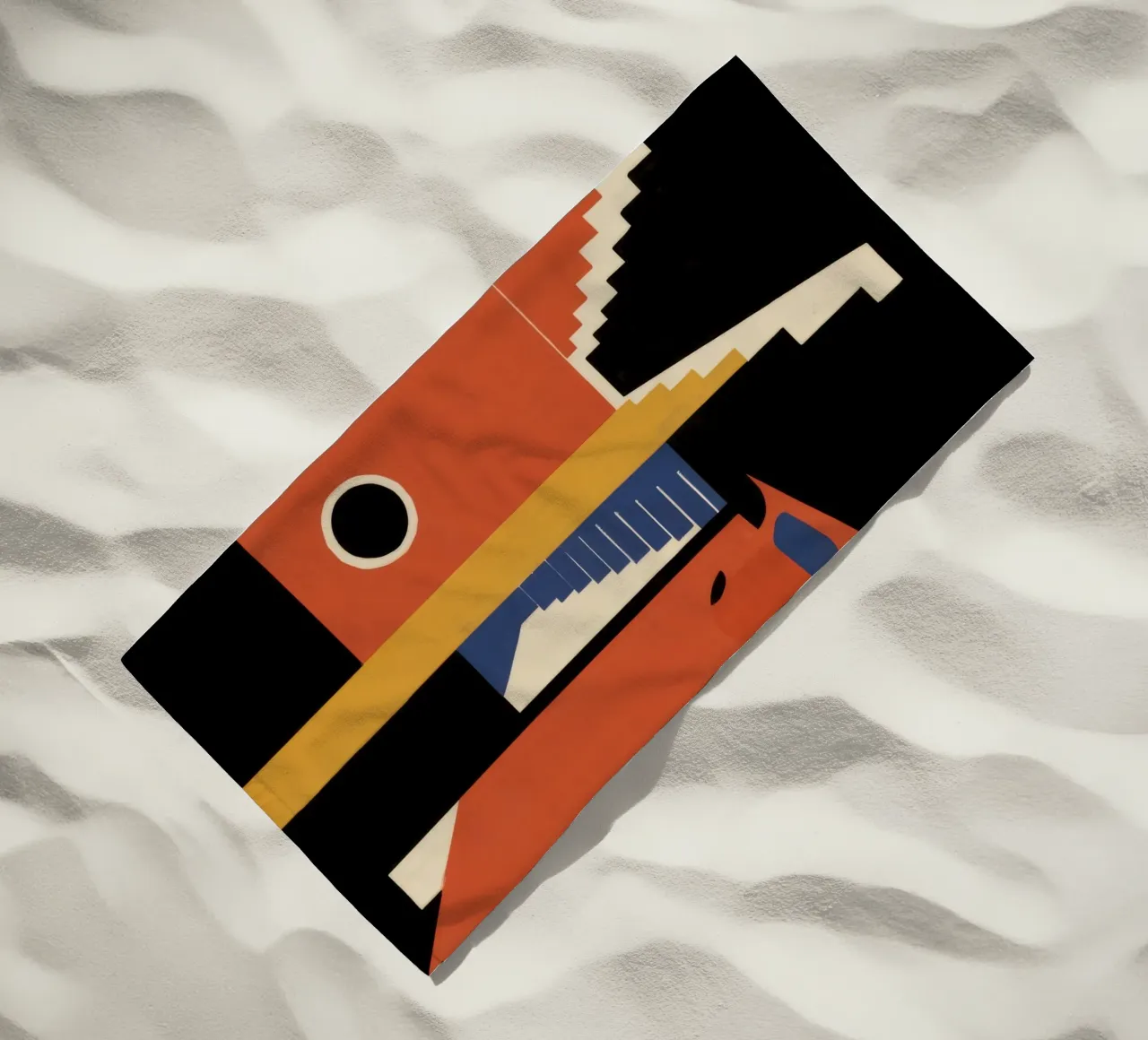 Scala geometrica con ombre telo mare da Jasper Rune