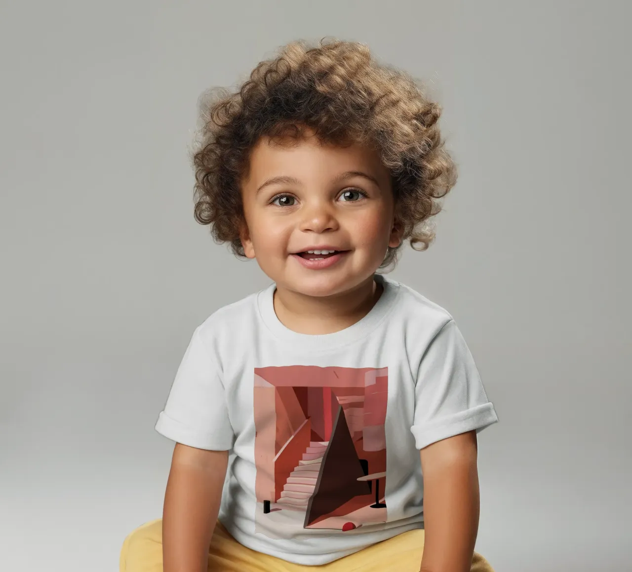 Scala monocromatica rosa maglietta neonato da Jasper Rune