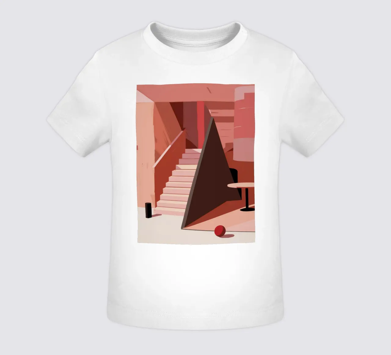 Scala monocromatica rosa maglietta neonato da Jasper Rune