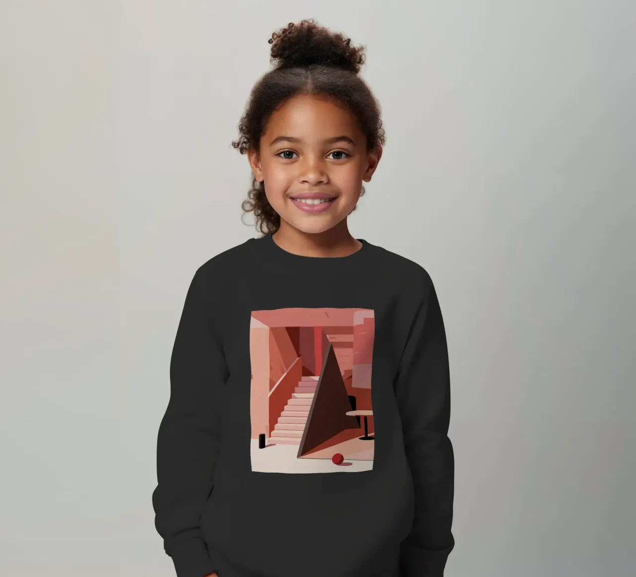 Scala monocromatica rosa felpa bambino da Jasper Rune